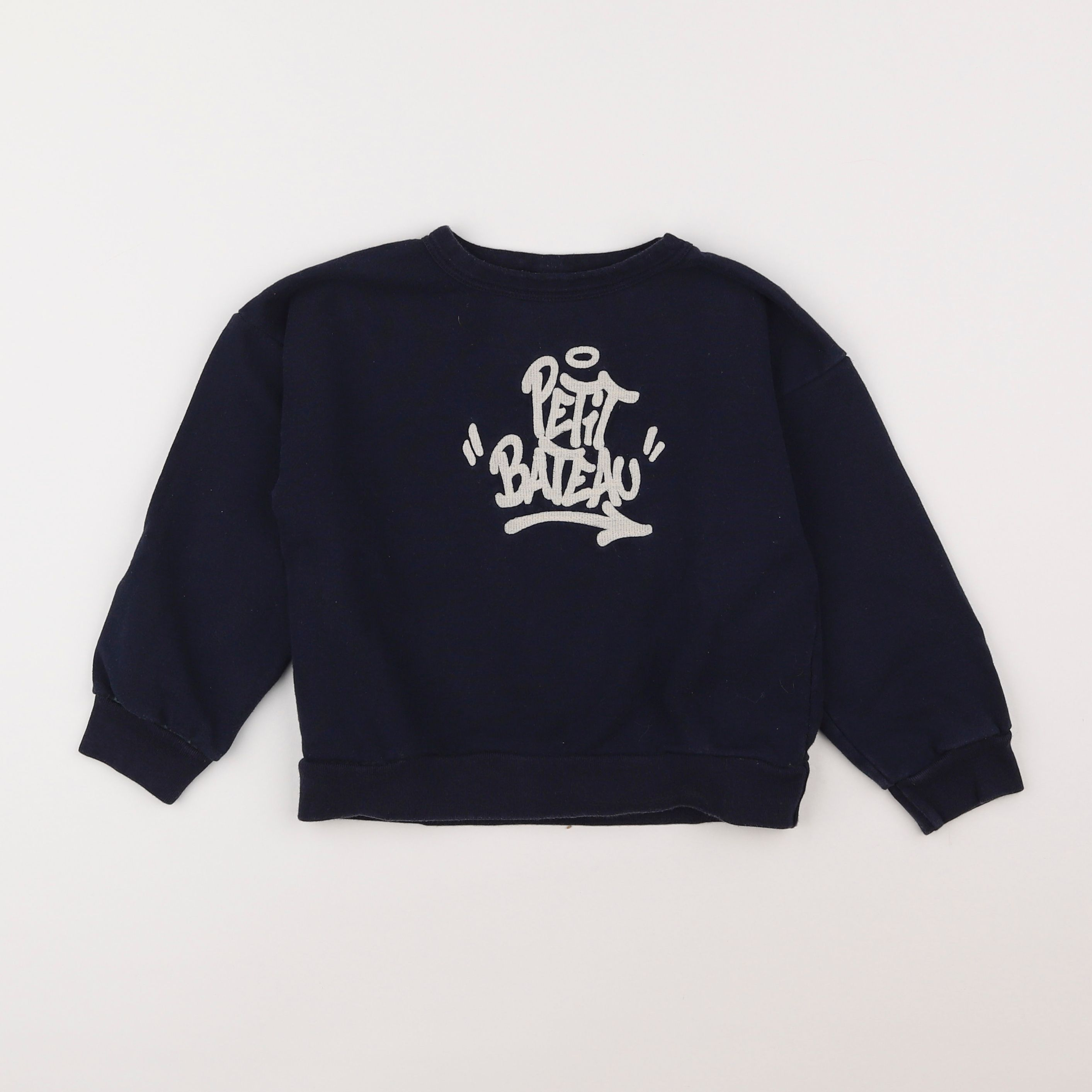 Petit Bateau - sweat bleu - 6 ans