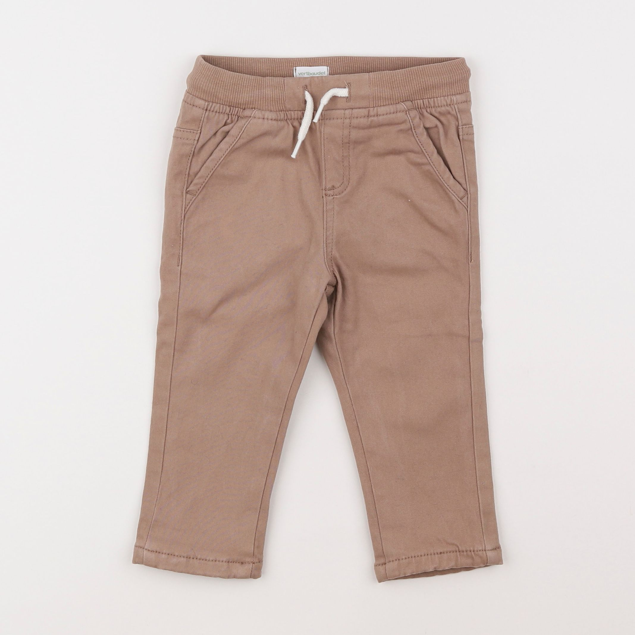 Vertbaudet - pantalon doublé marron - 18 mois