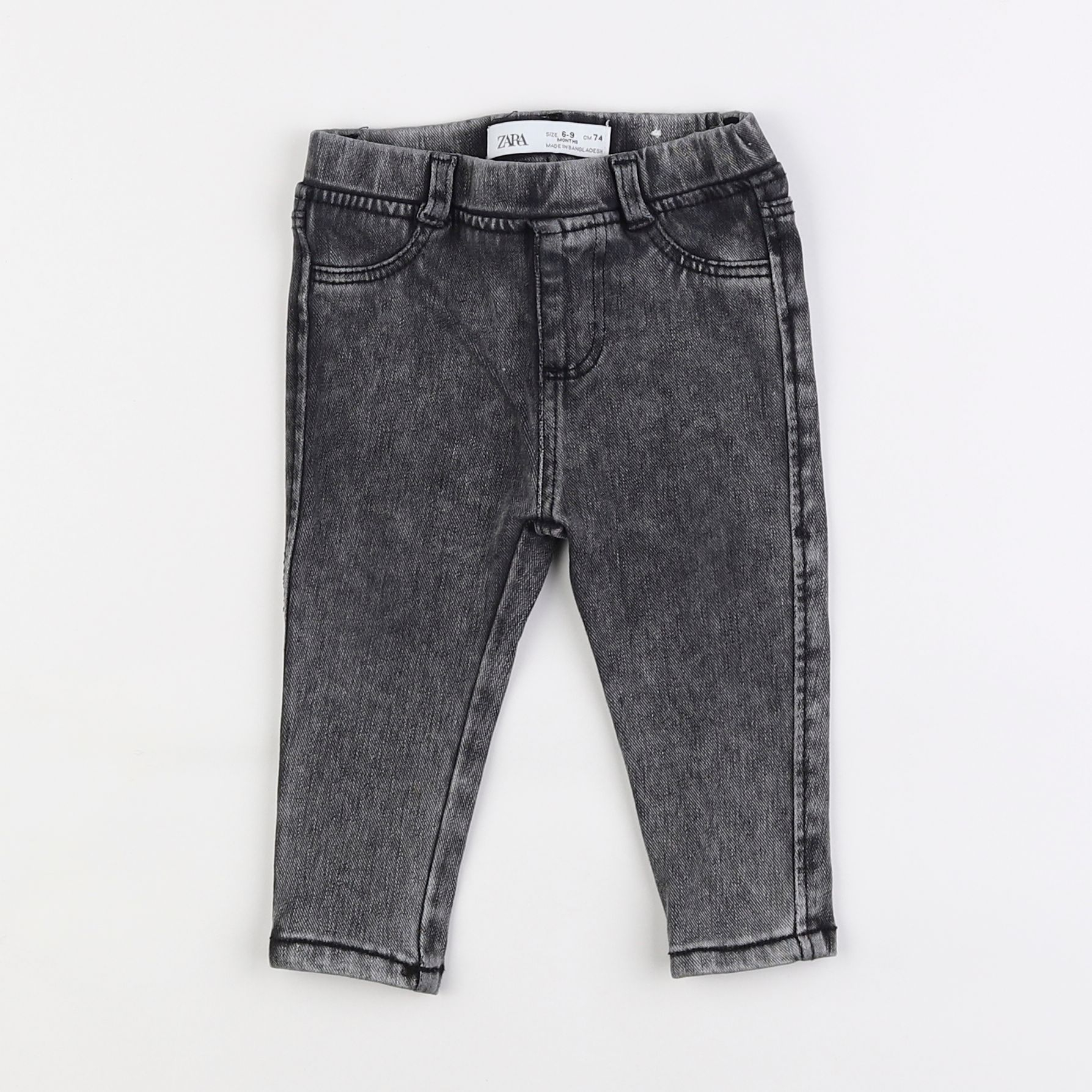 Zara - jegging gris - 6/9 mois