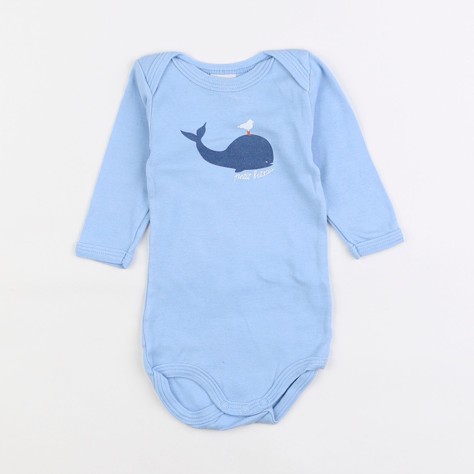 Petit Bateau - body bleu - 3 mois