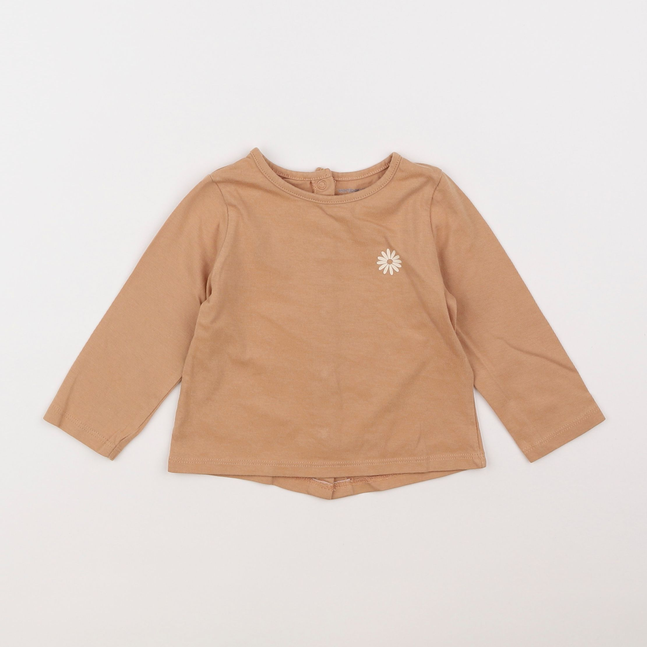 Vertbaudet - tee-shirt marron - 9 mois