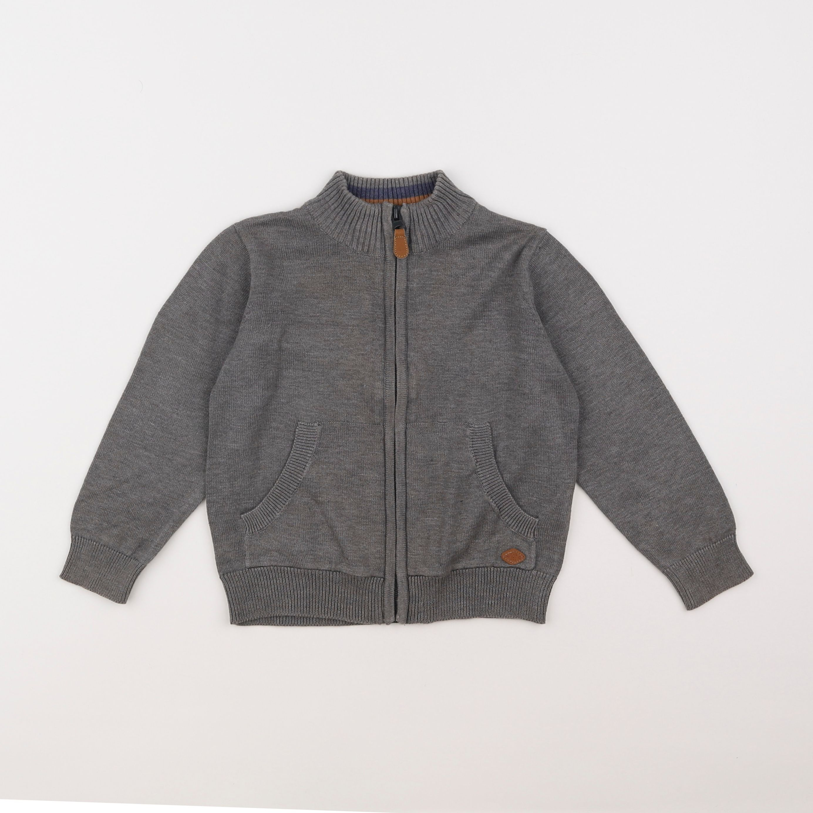 Vertbaudet - gilet gris - 4 ans