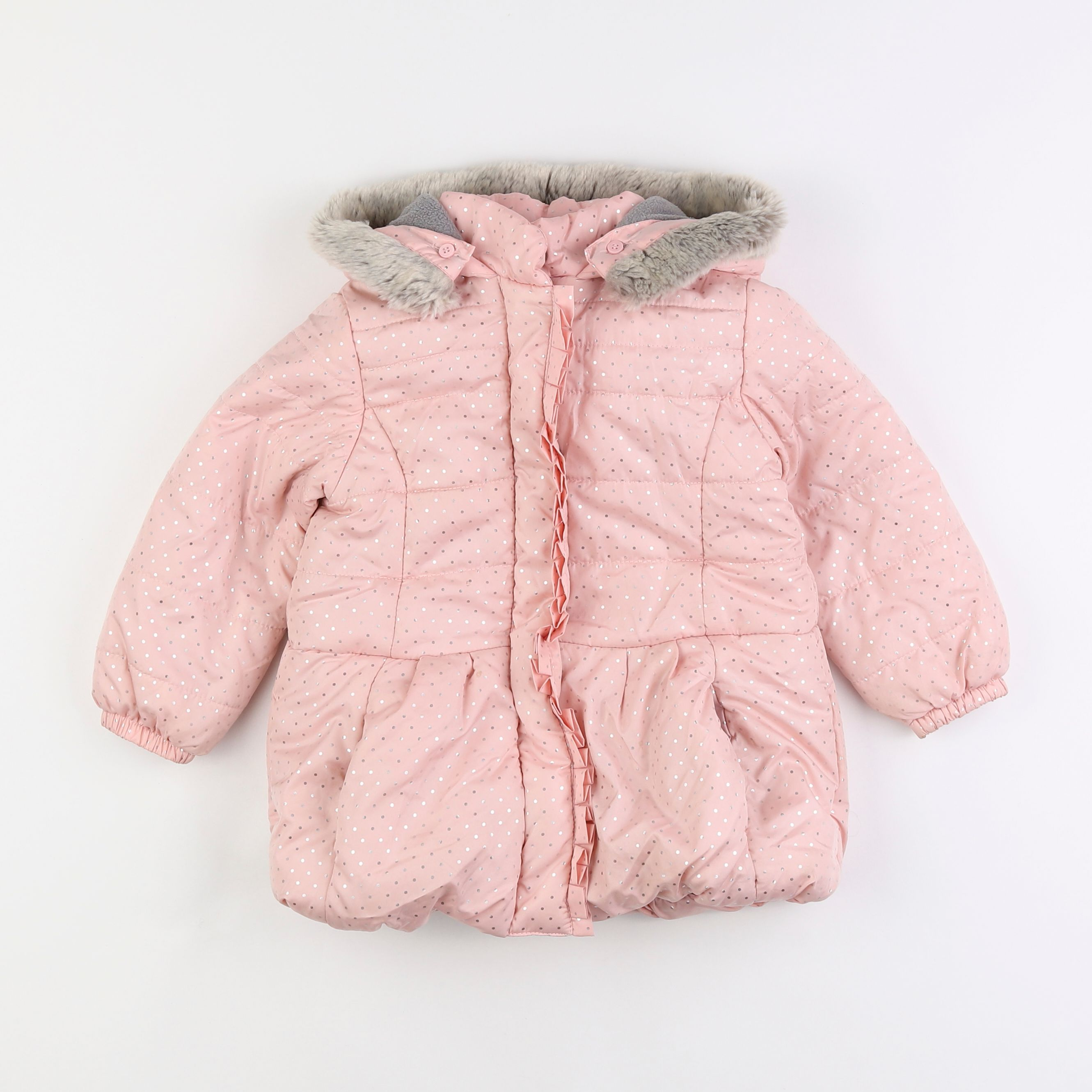 Vertbaudet - parka rose - 3 ans