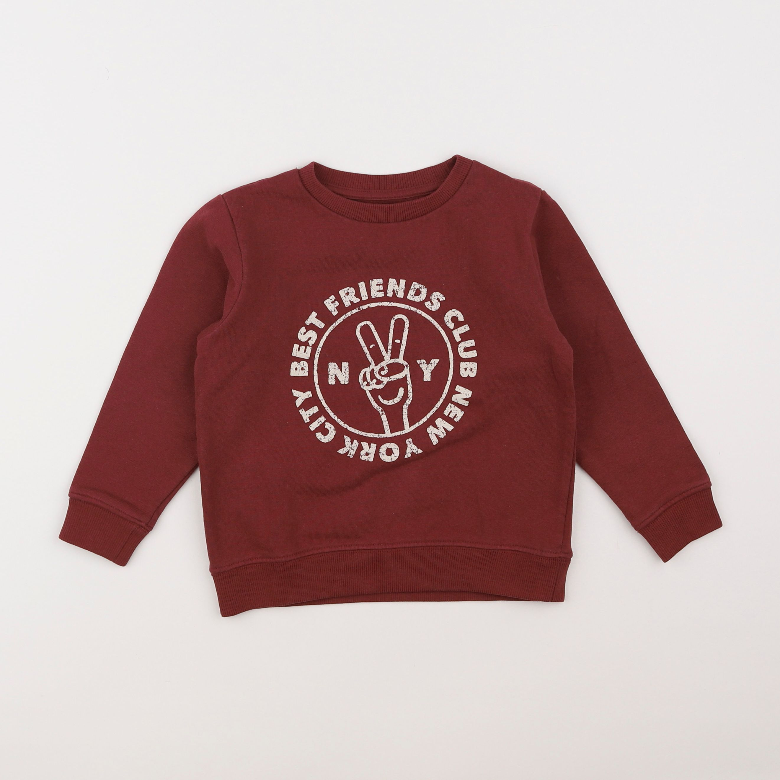 Vertbaudet - sweat rouge - 4 ans