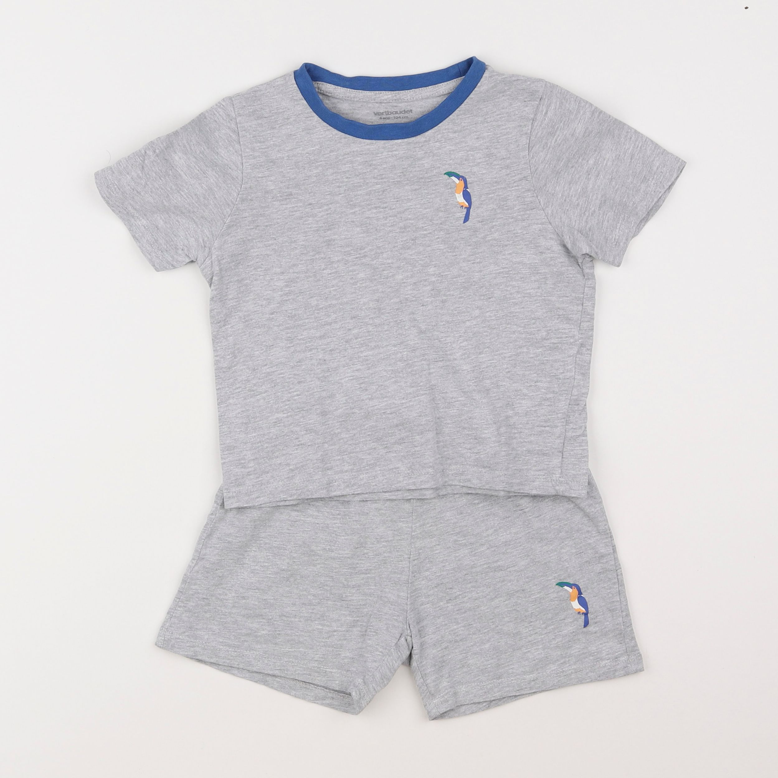 Vertbaudet - pyjama coton gris - 4 ans