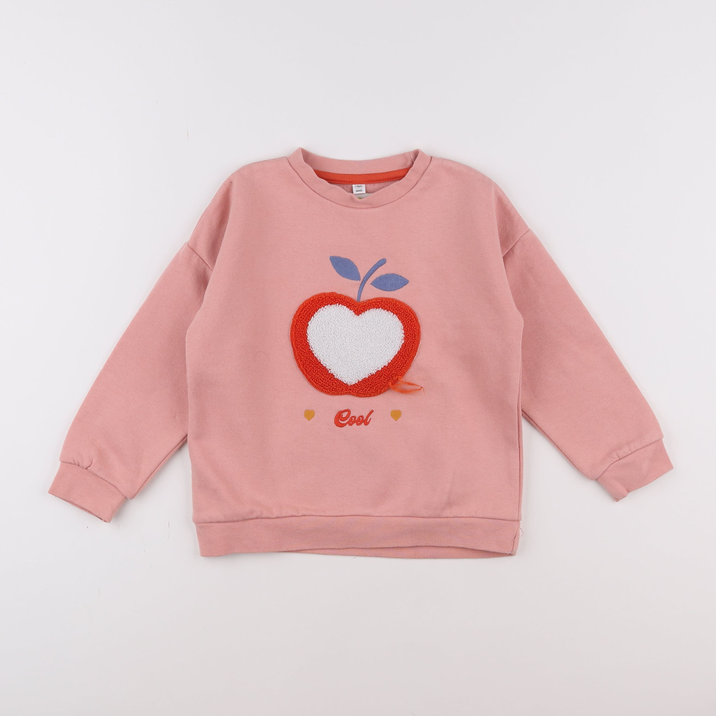 Vertbaudet - sweat rose - 6 ans