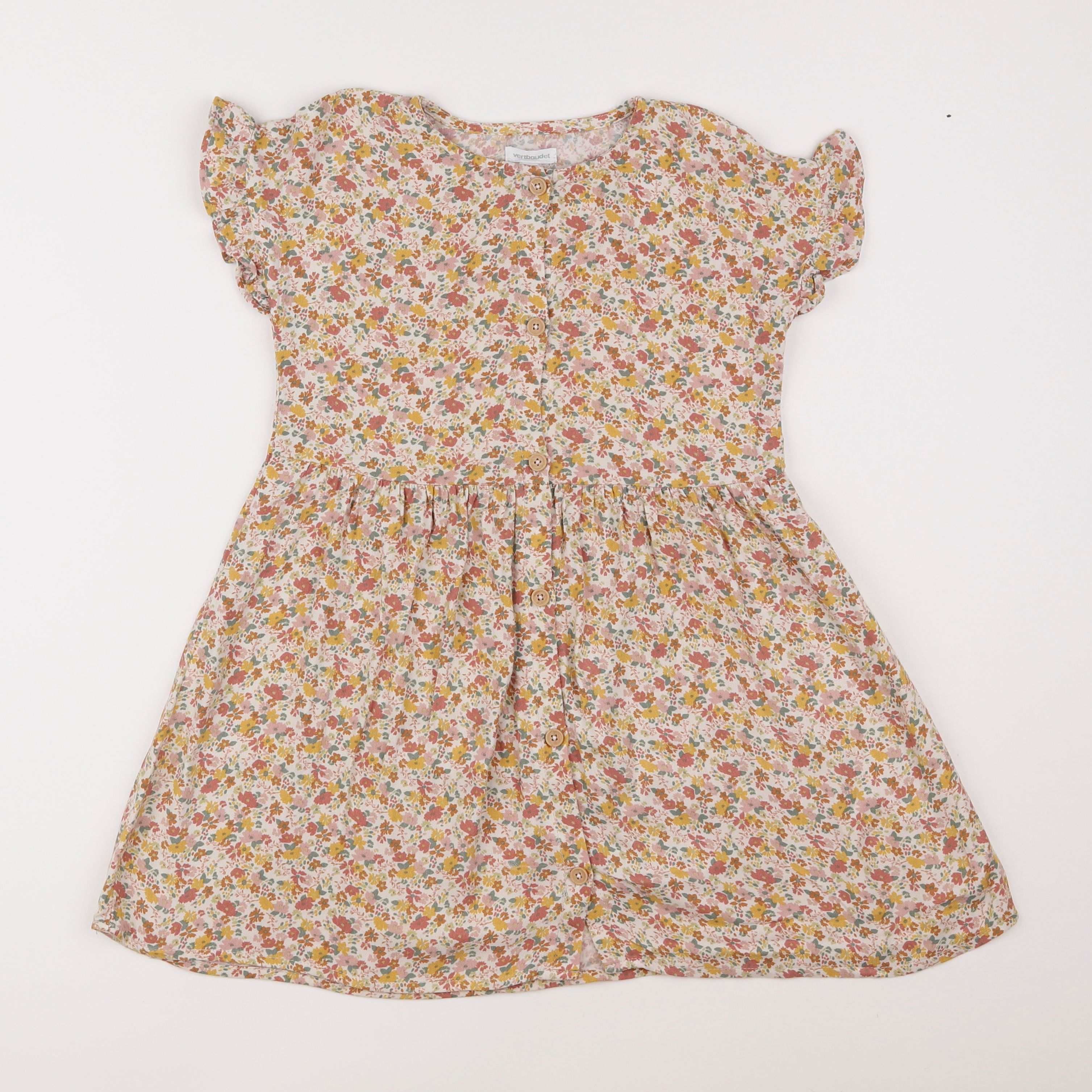 Vertbaudet - robe multicolore - 7 ans