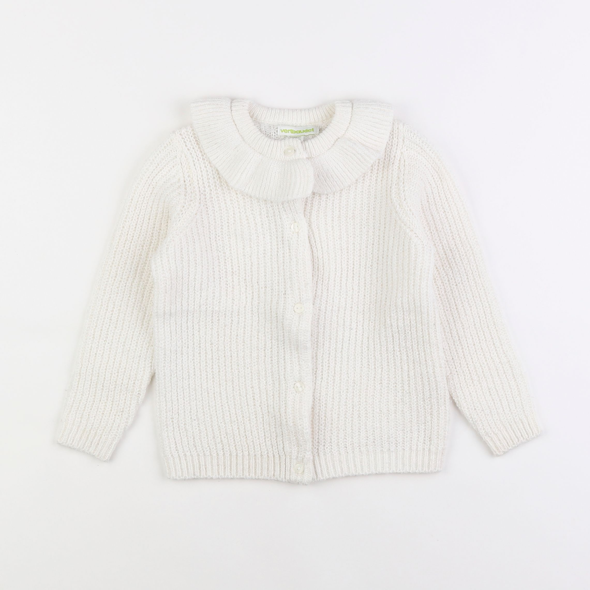 Vertbaudet - gilet blanc - 4 ans