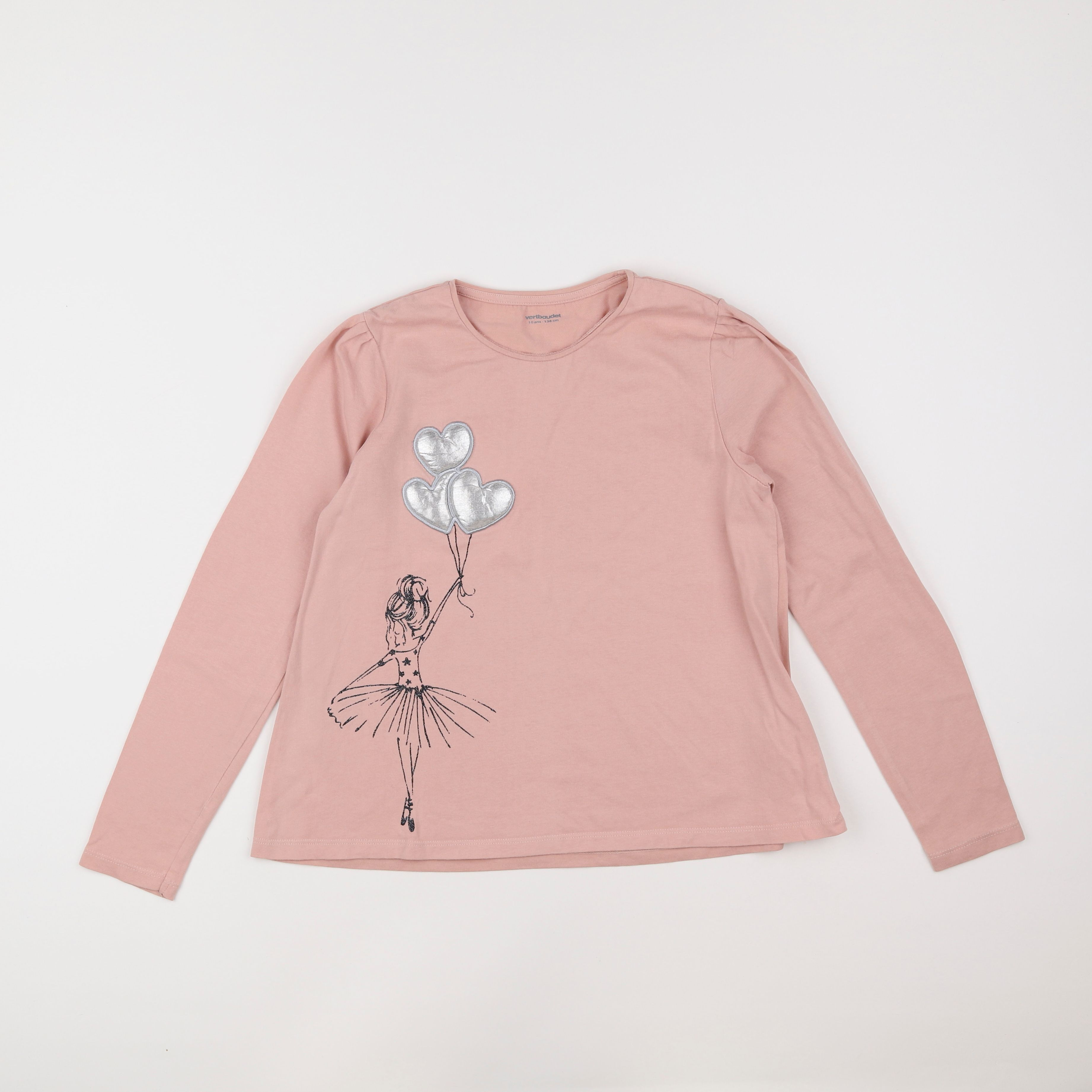 Vertbaudet - tee-shirt rose - 10 ans