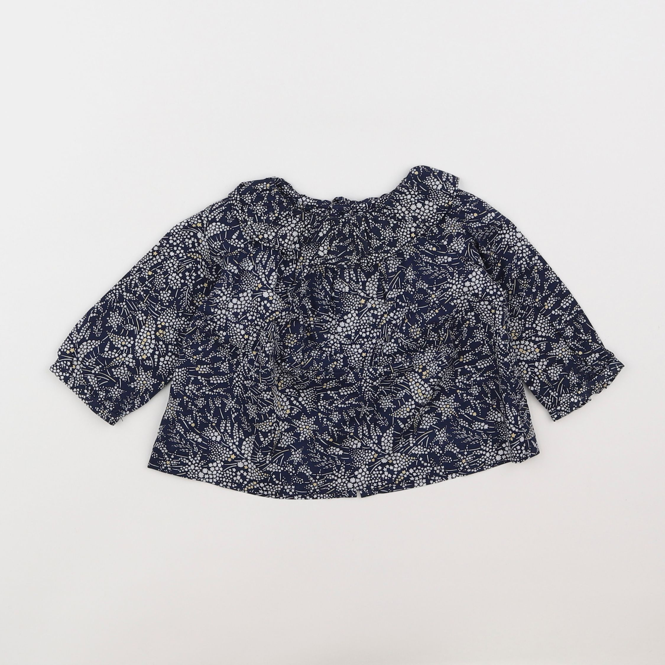 Jacadi - blouse bleu - 6 mois