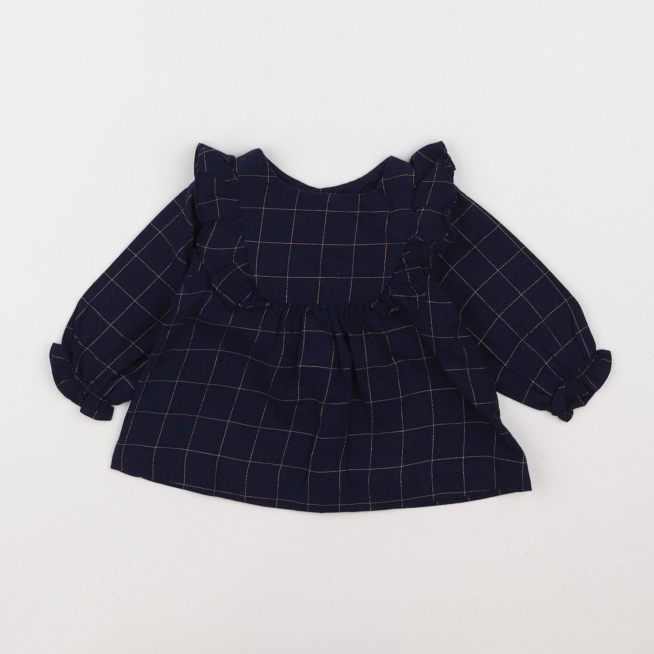 Jacadi - blouse bleu - 6 mois