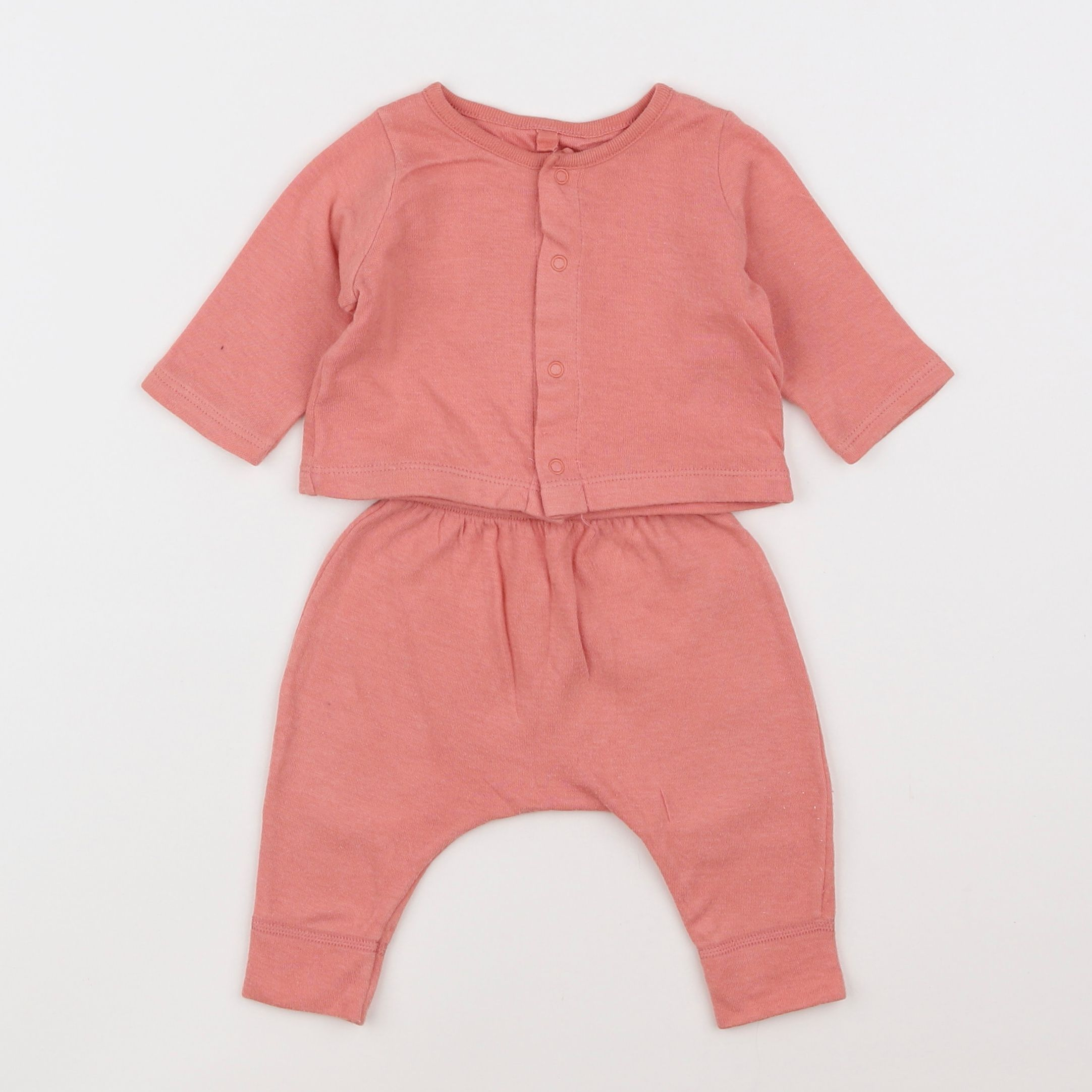 Petit Bateau - ensemble rose - 1 mois