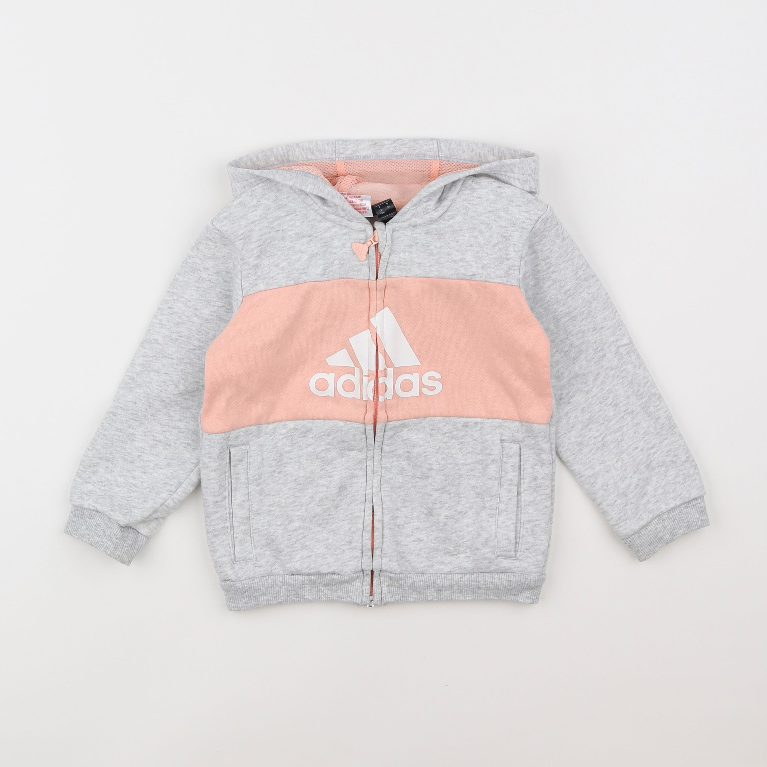 Adidas - sweat gris - 12/18 mois