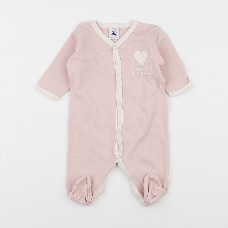 Petit Bateau - pyjama coton rose - 3 mois