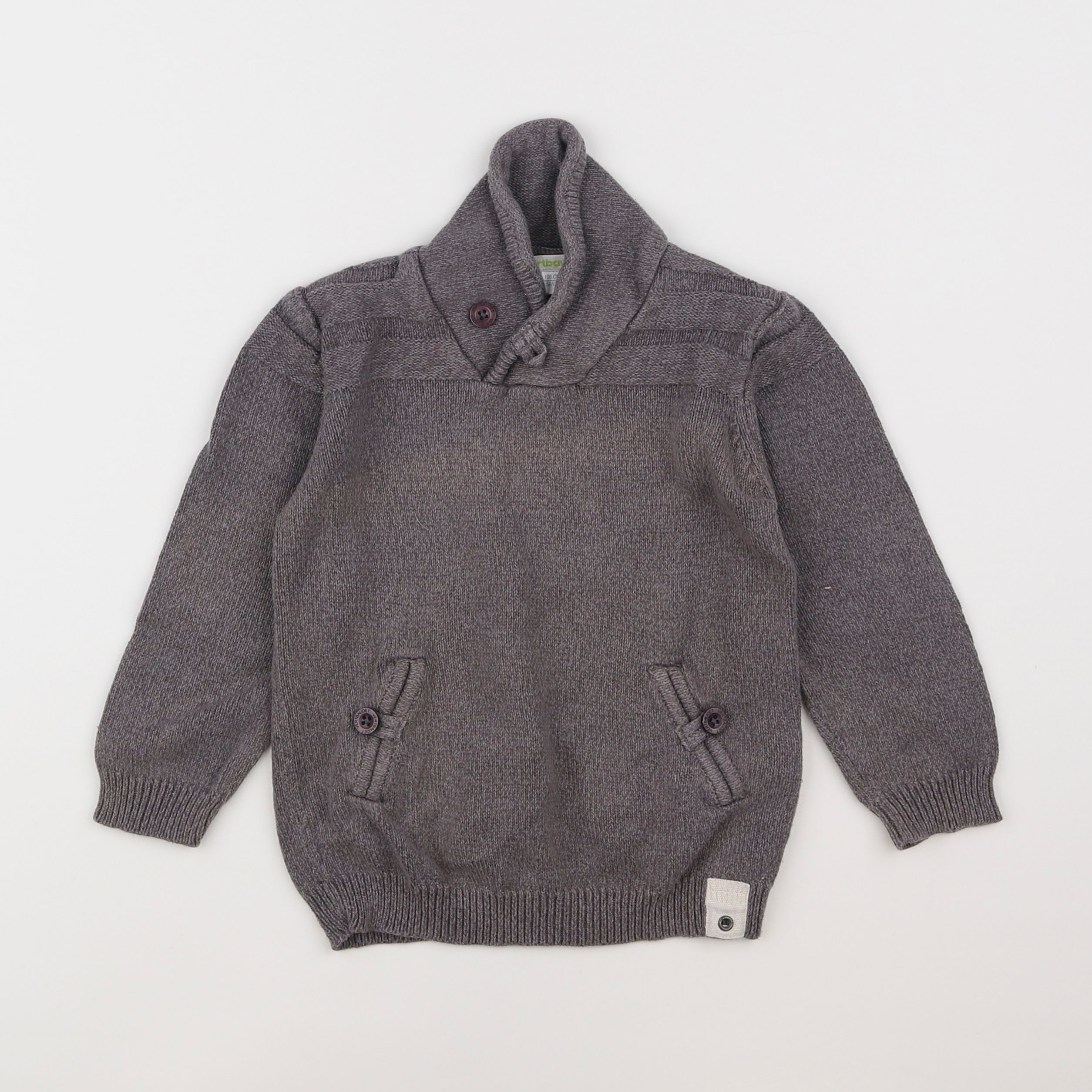 Vertbaudet - pull gris - 5 ans