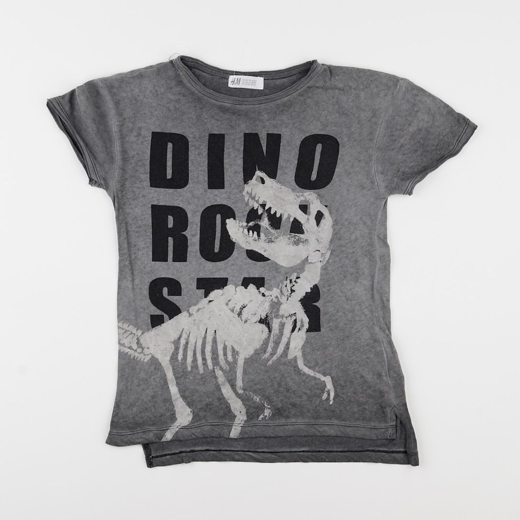 H&M - tee-shirt gris - 6/8 ans