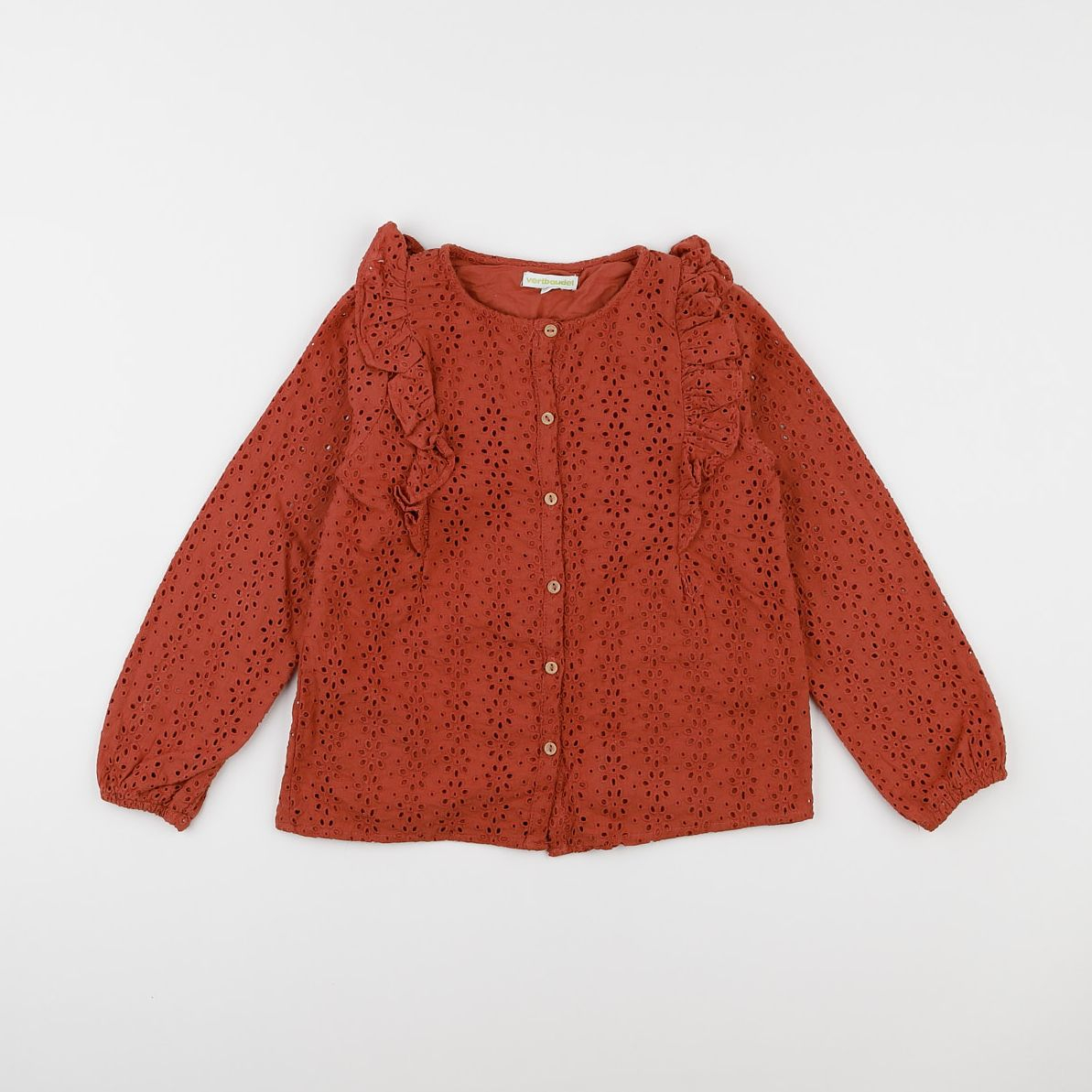 Vertbaudet - blouse orange - 7 ans