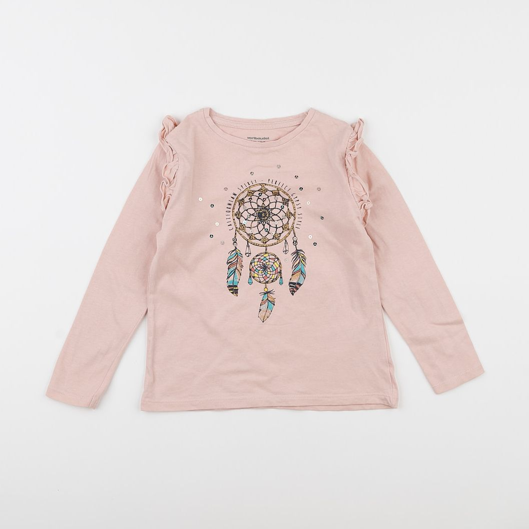 Vertbaudet - tee-shirt rose - 6 ans