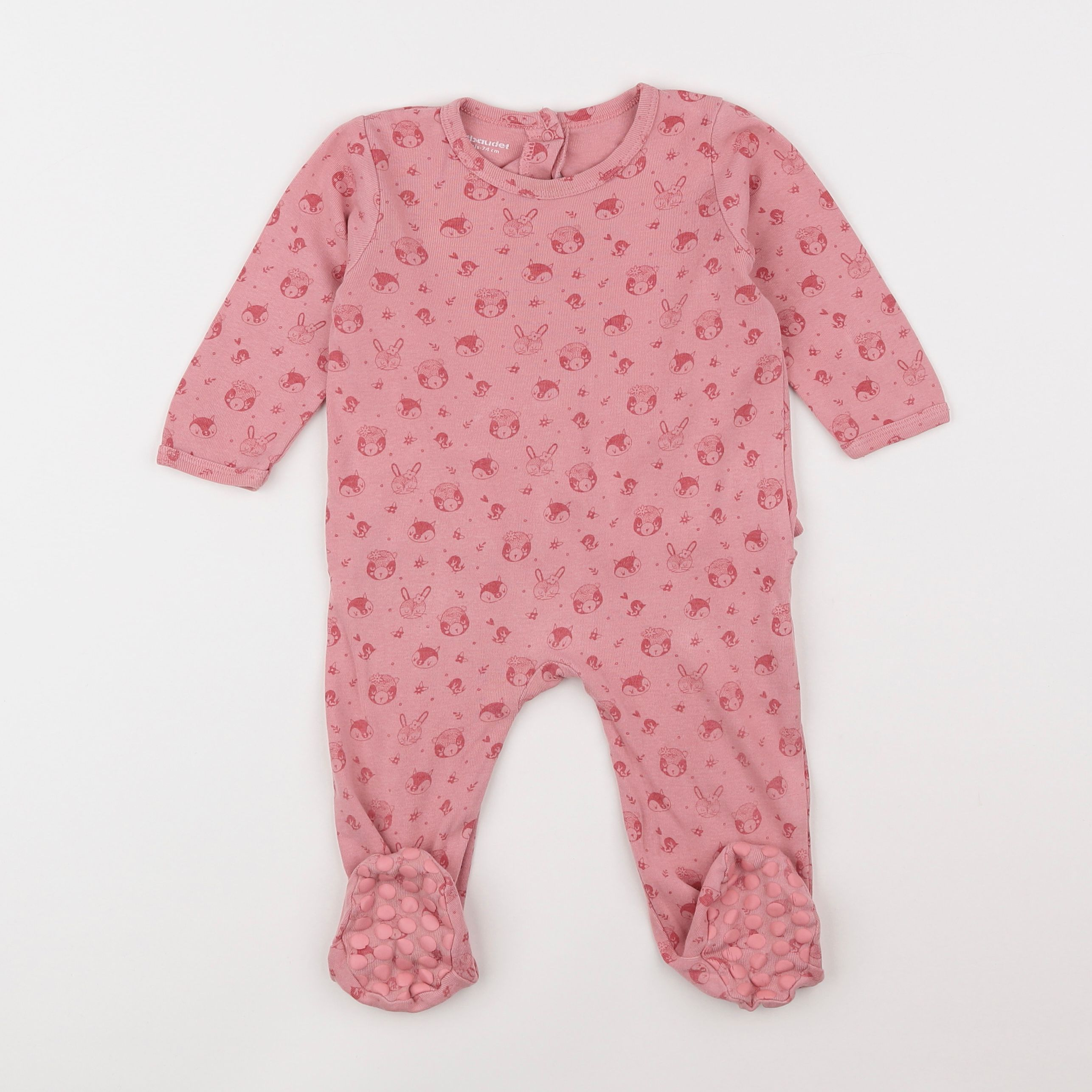 Vertbaudet - pyjama coton rose - 12 mois