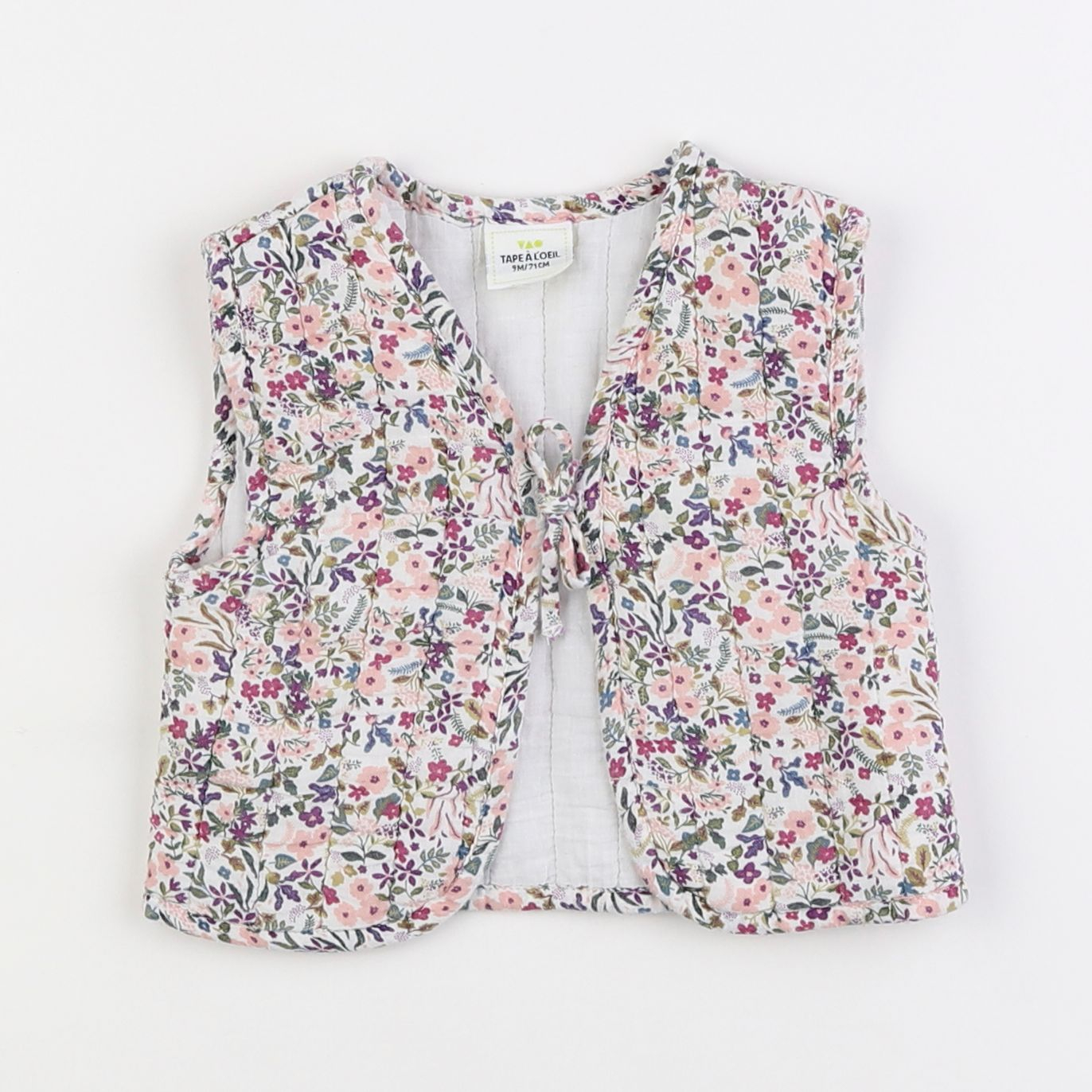 Vertbaudet - gilet rose - 9 mois