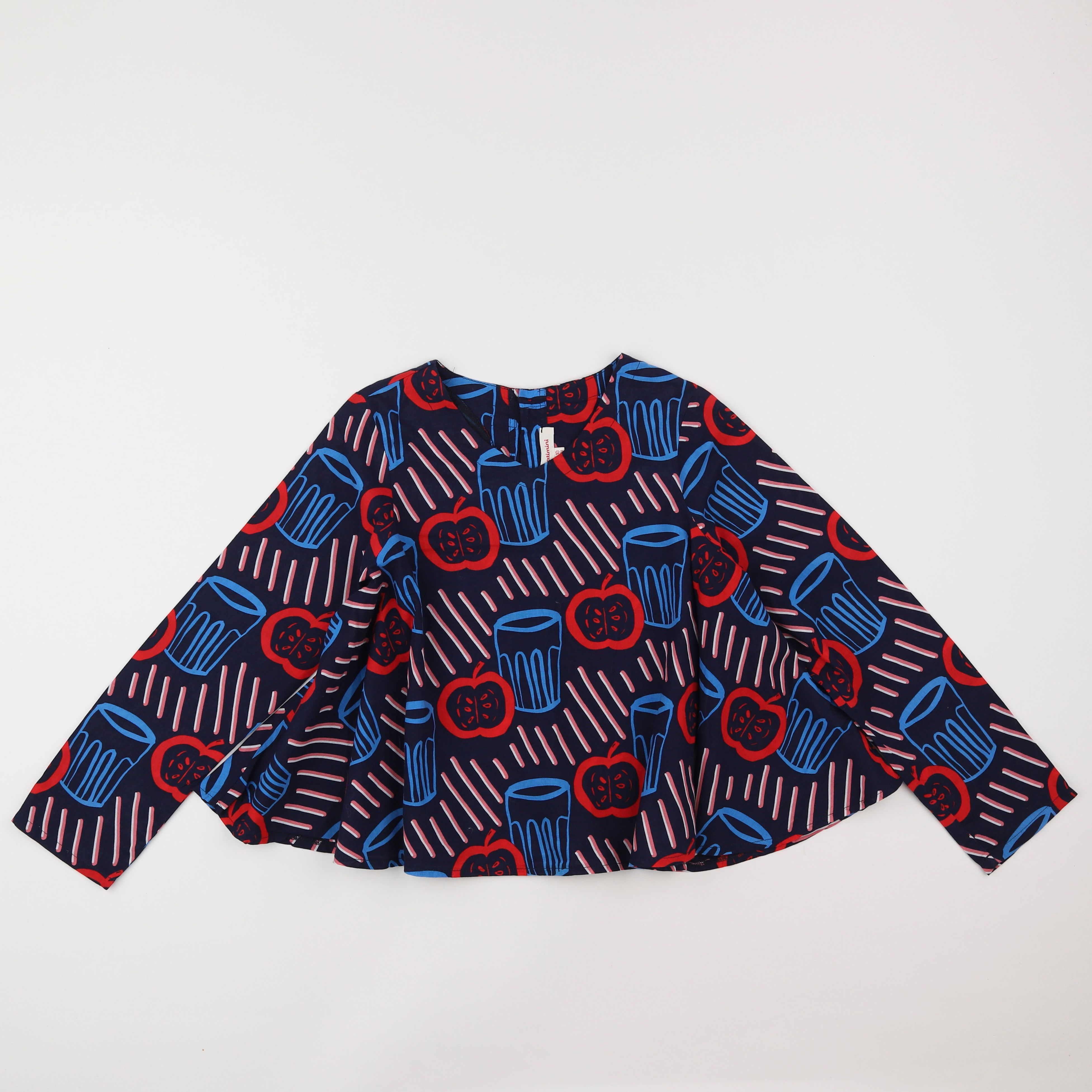 Catimini - blouse bleu, rouge - 10 ans