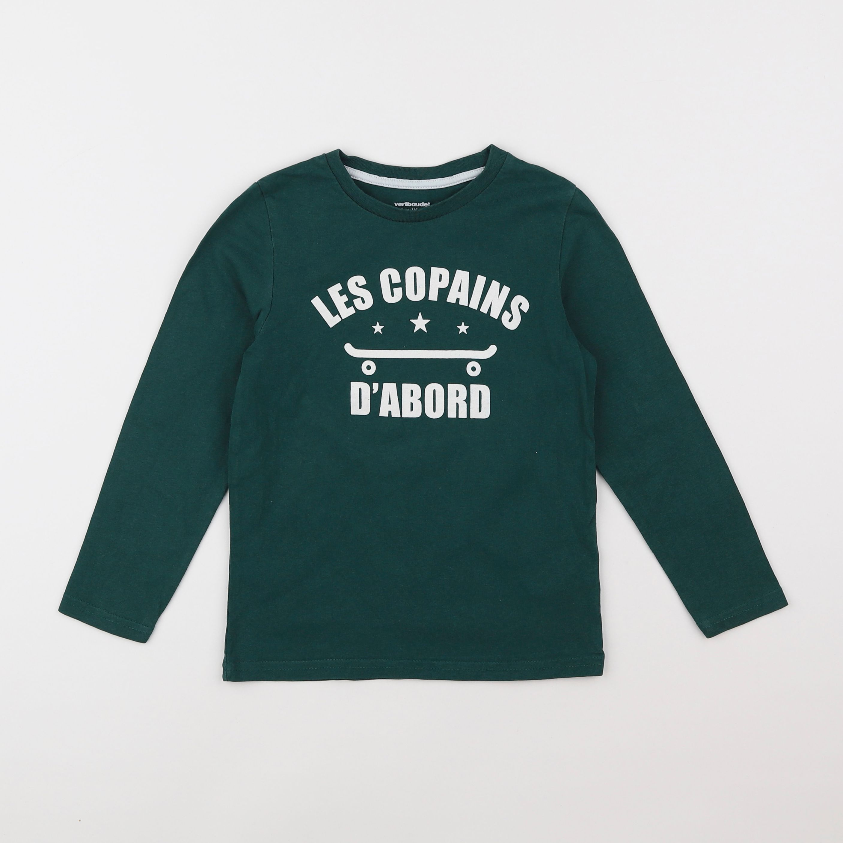 Vertbaudet - tee-shirt vert - 6 ans