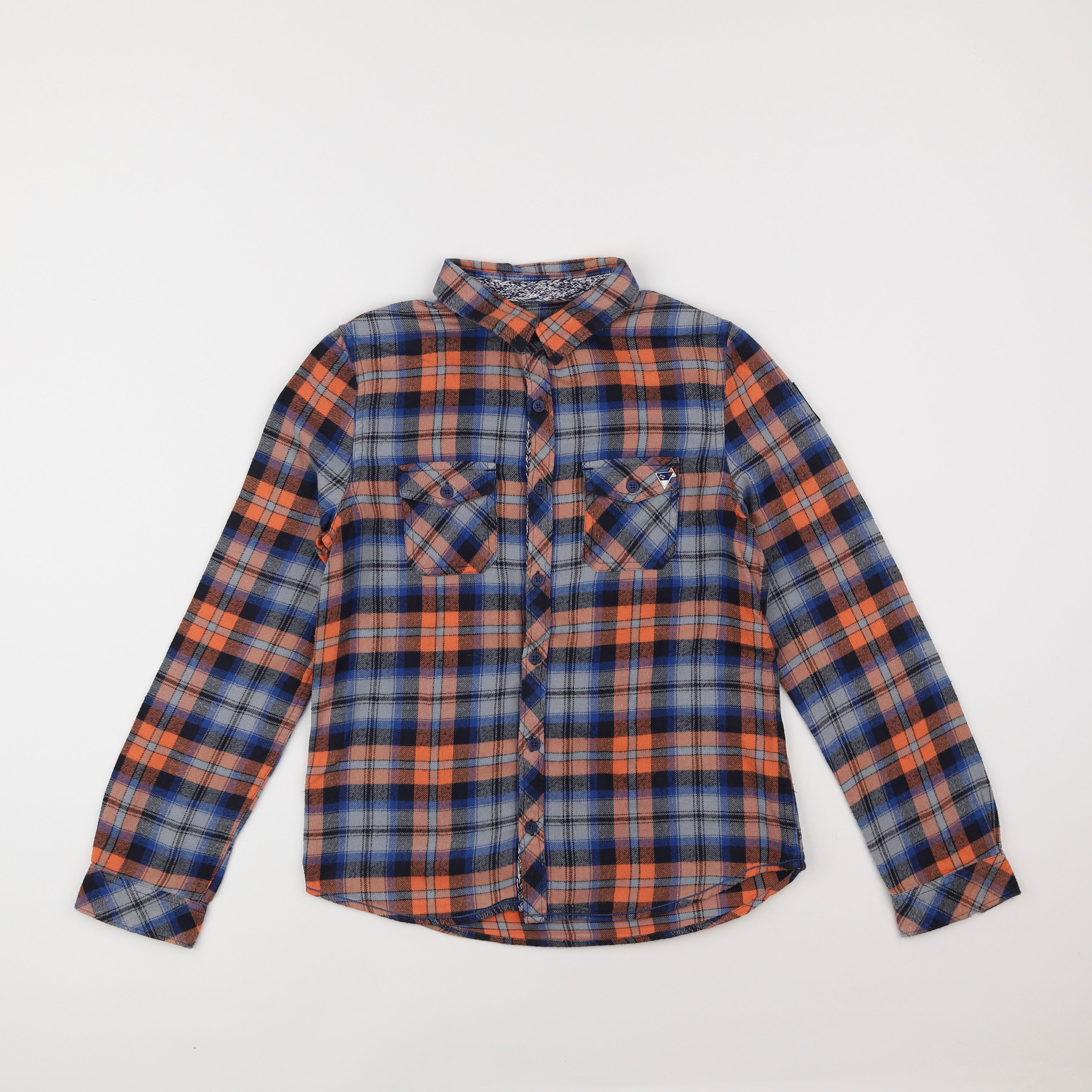 IKKS - chemise bleu, orange - 10 ans