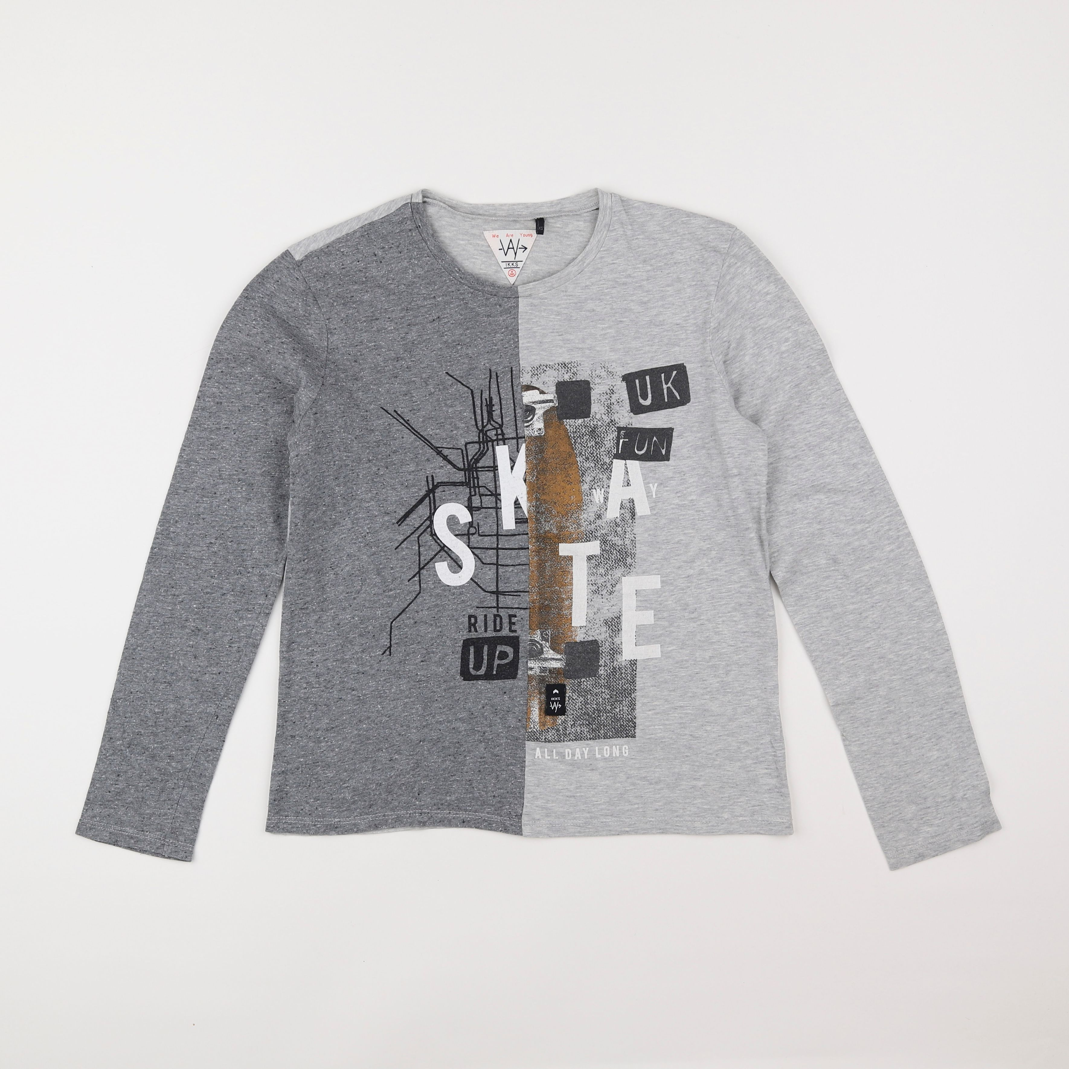 IKKS - tee-shirt gris - 12 ans