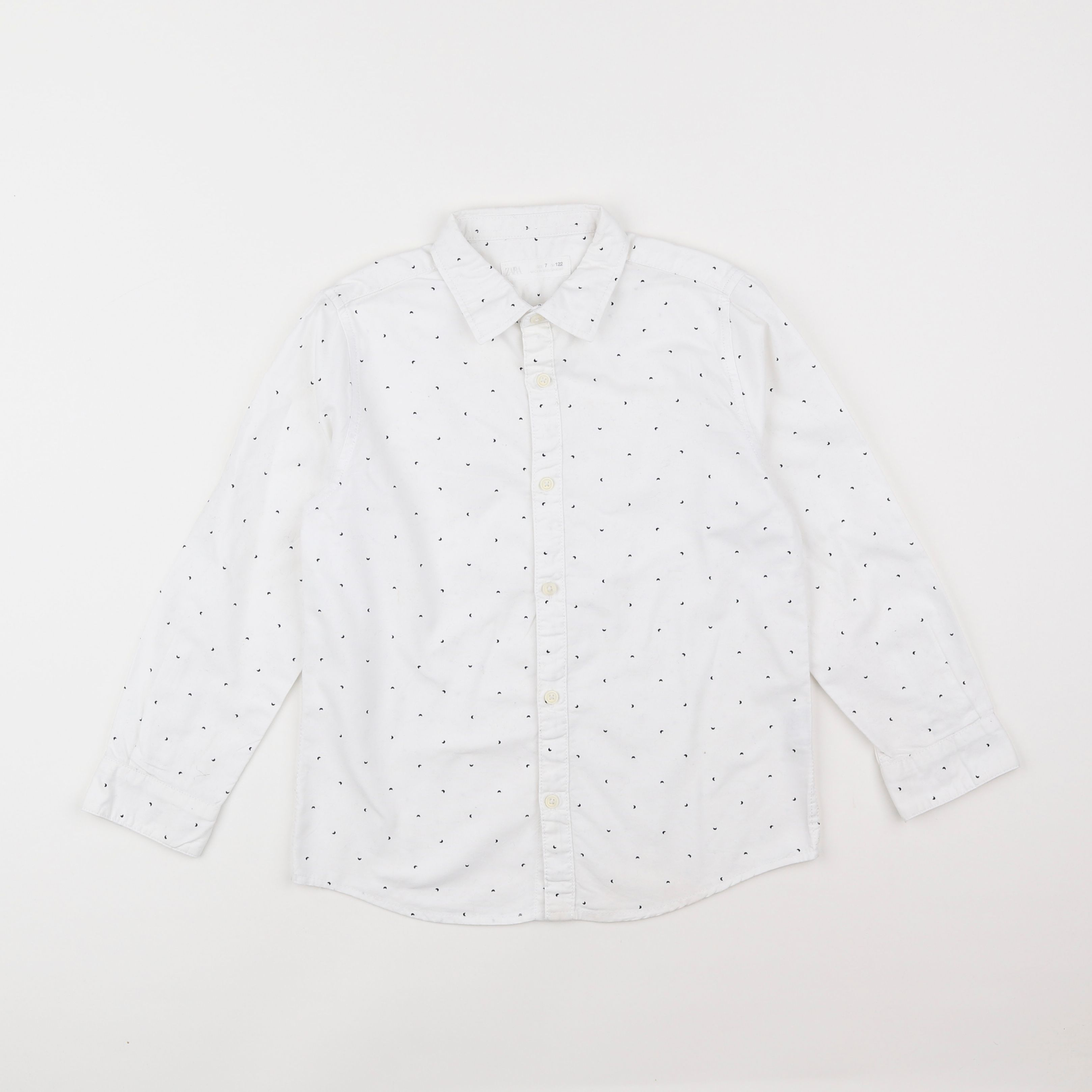 Zara - chemise blanc, bleu - 7 ans