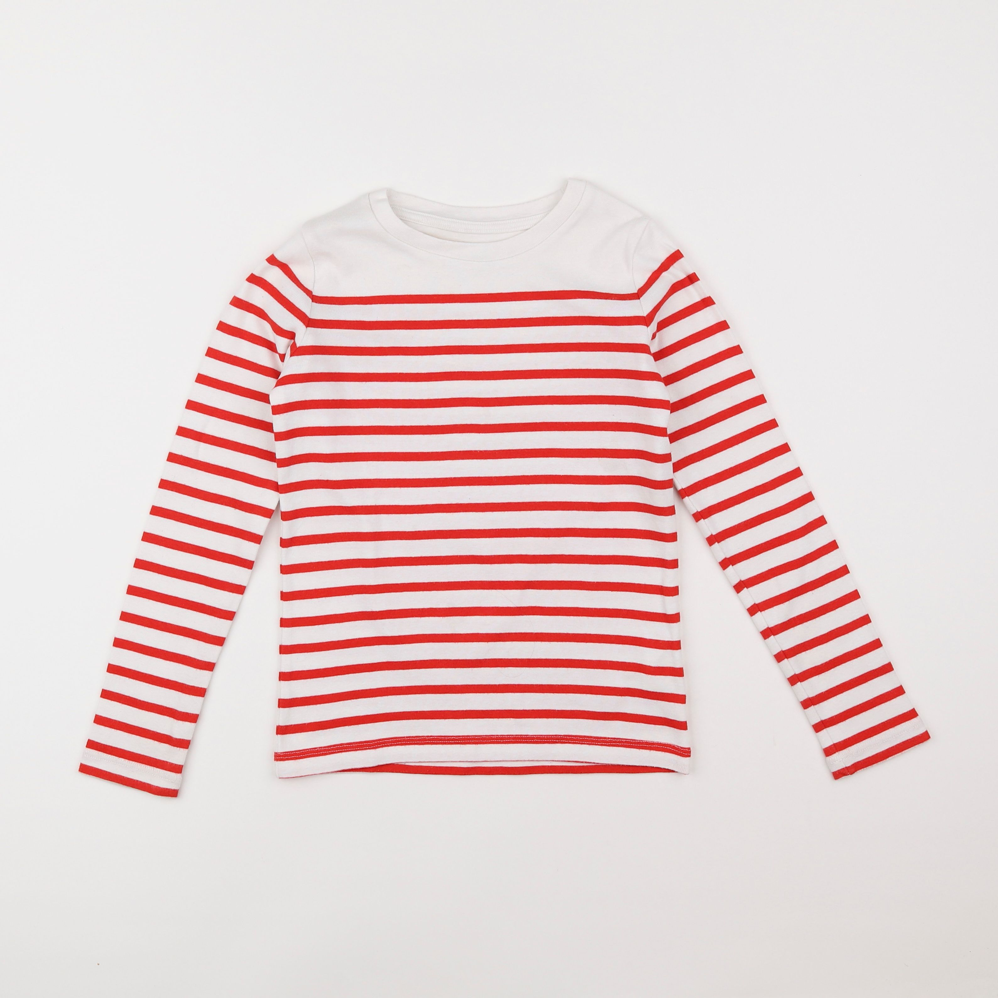 Monoprix - tee-shirt rouge, blanc - 8 ans