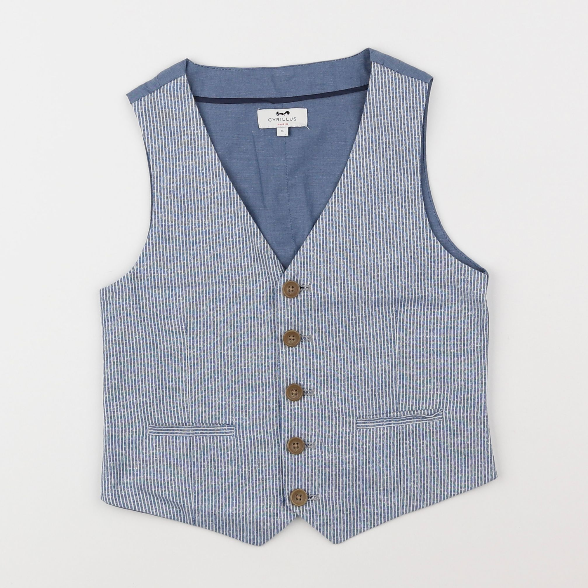 Cyrillus - gilet bleu - 6 ans