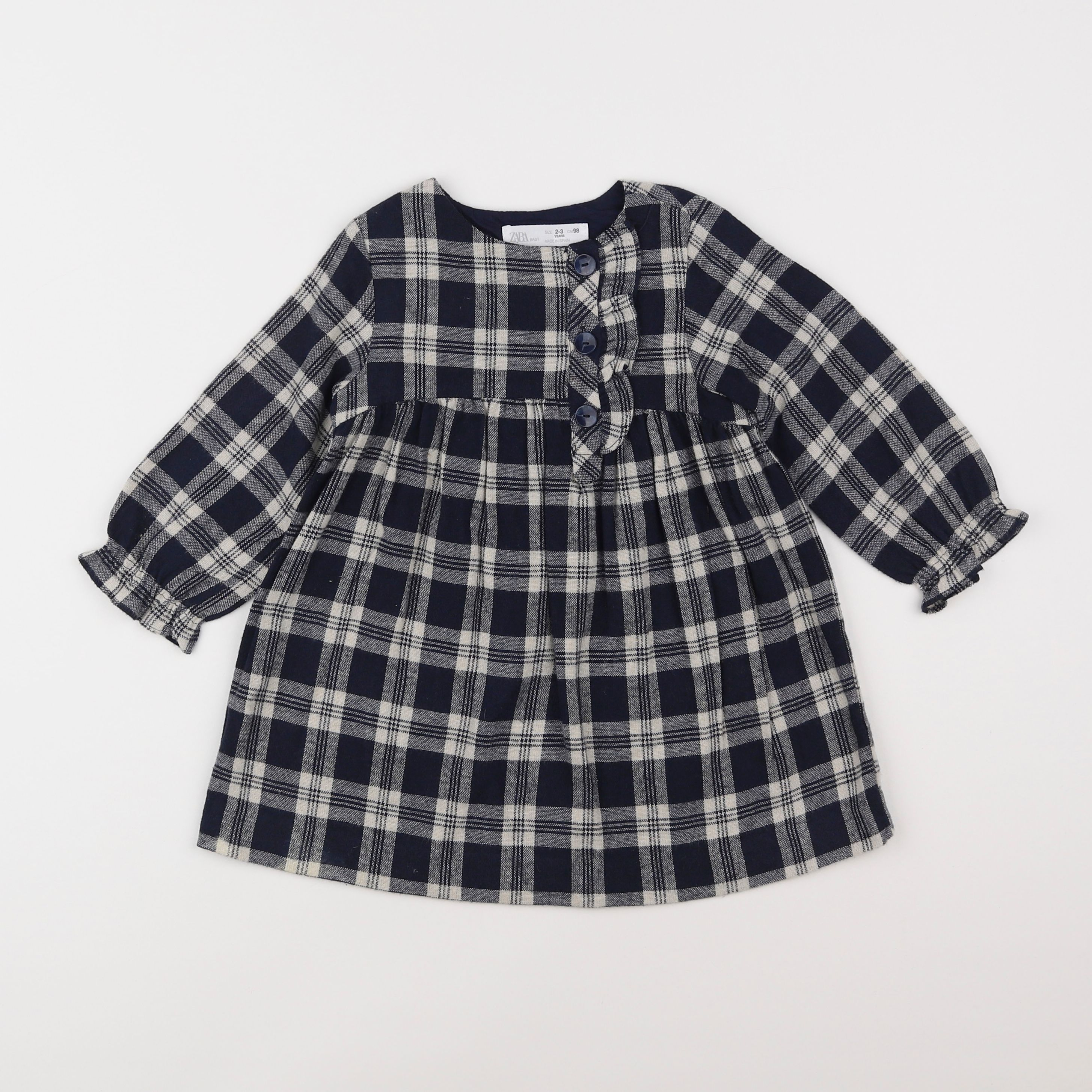 Zara - robe bleu - 2/3 ans