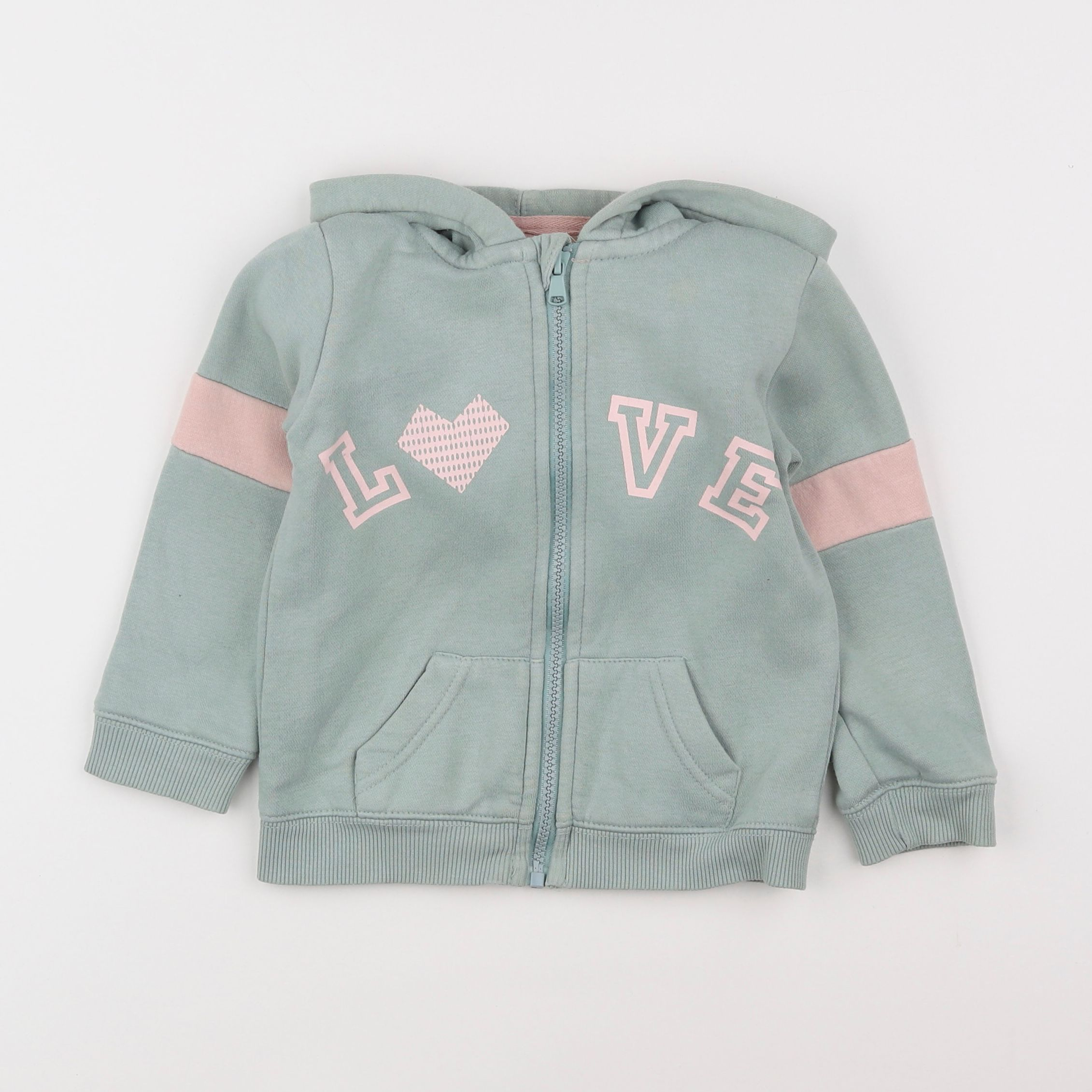 Vertbaudet - sweat vert - 3 ans