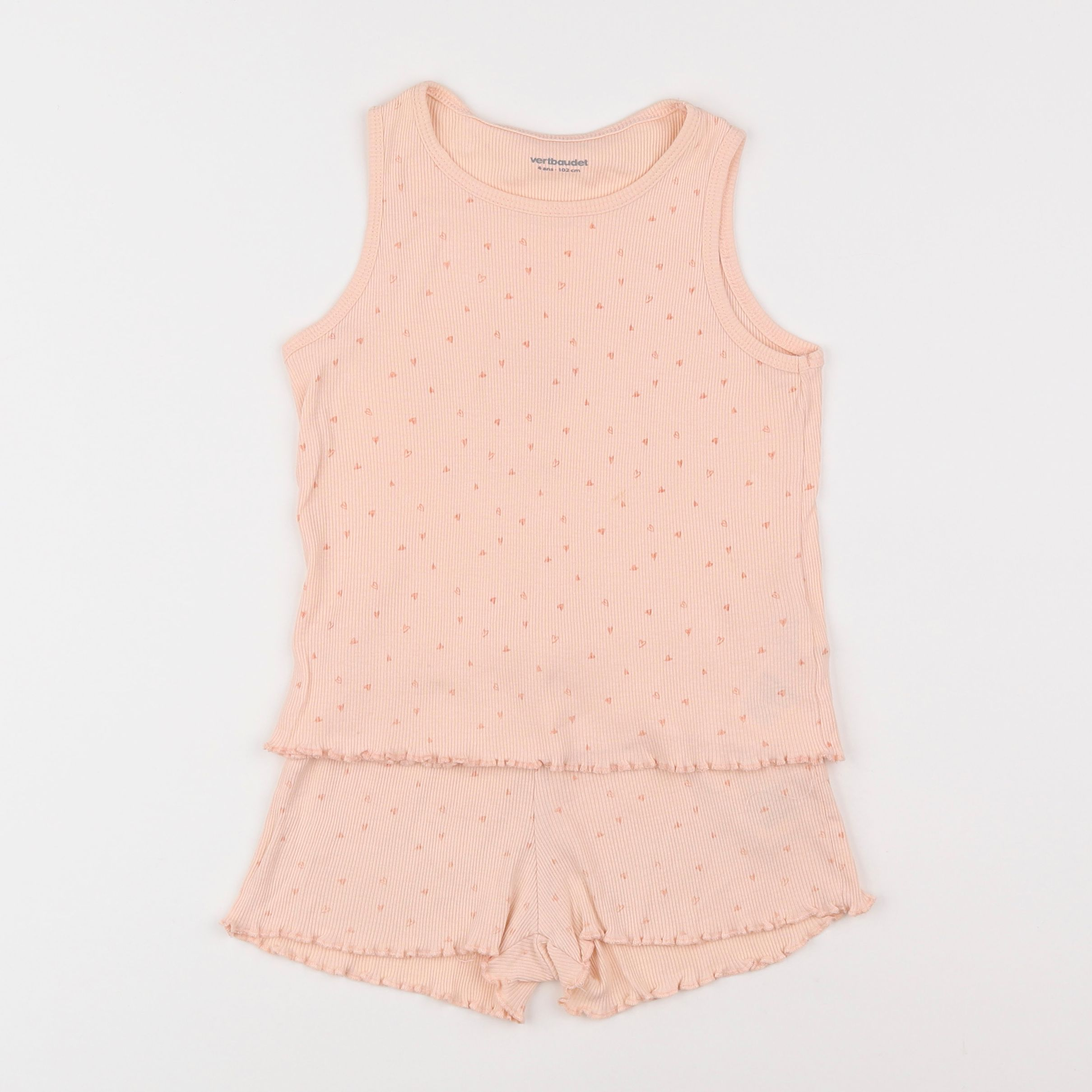 Vertbaudet - pyjama coton rose - 4 ans