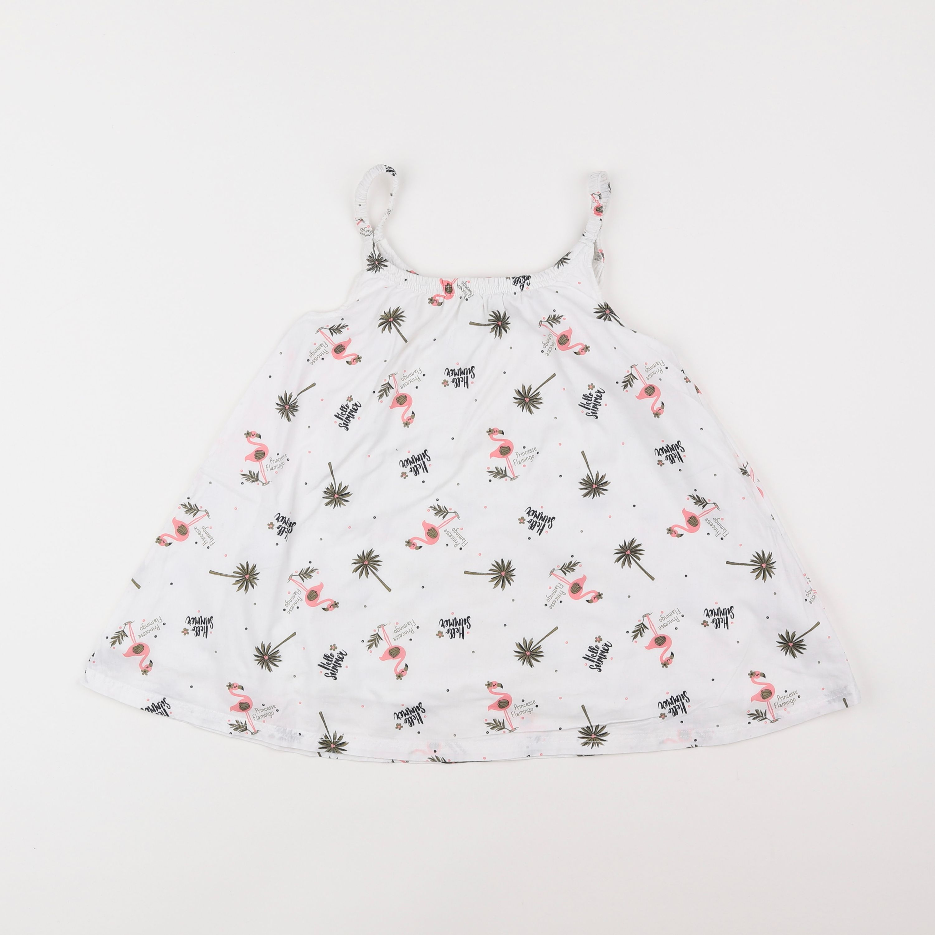 Vertbaudet - robe blanc, rose - 3 ans