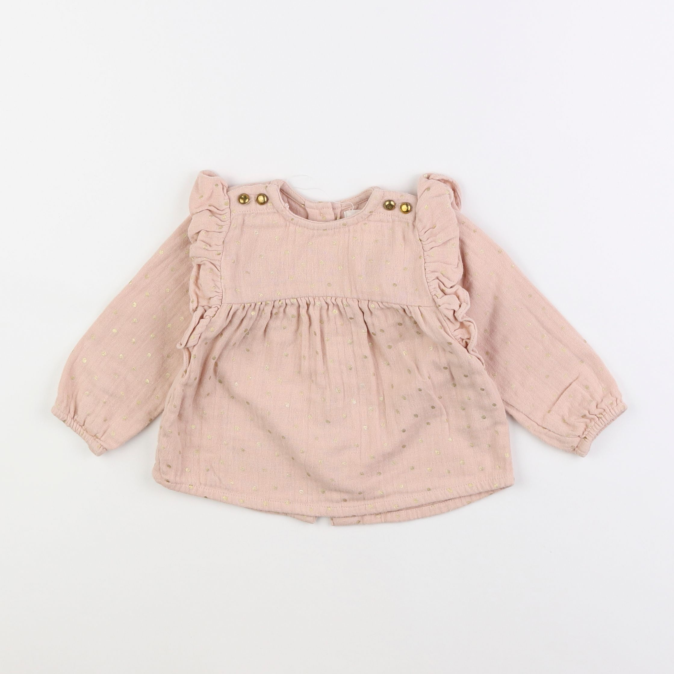 Louis Louise - blouse rose - 12 mois