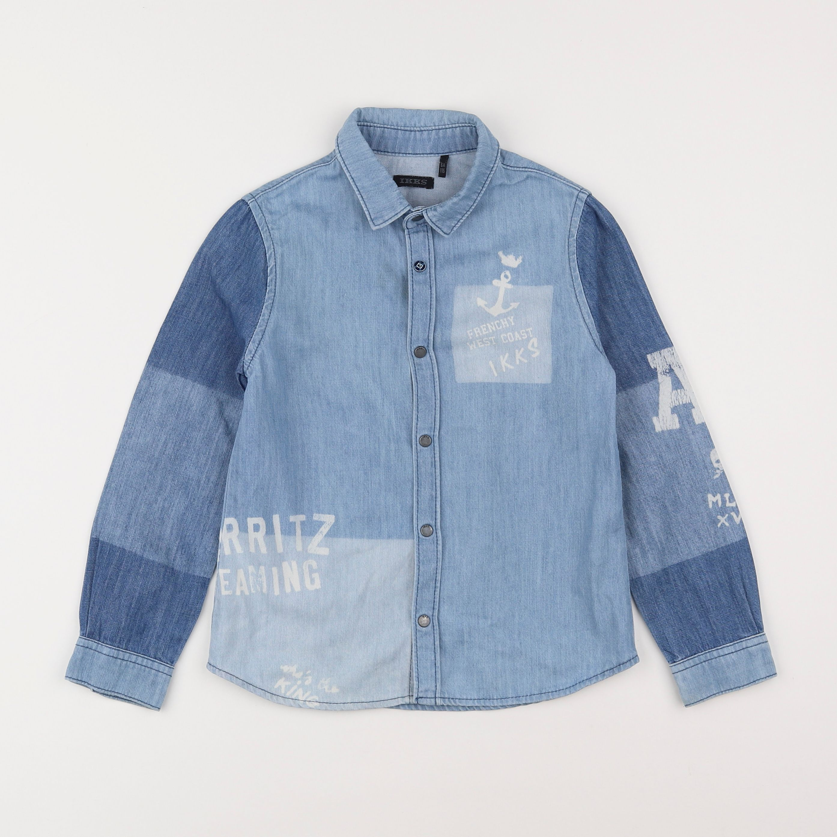 IKKS - chemise bleu - 6 ans