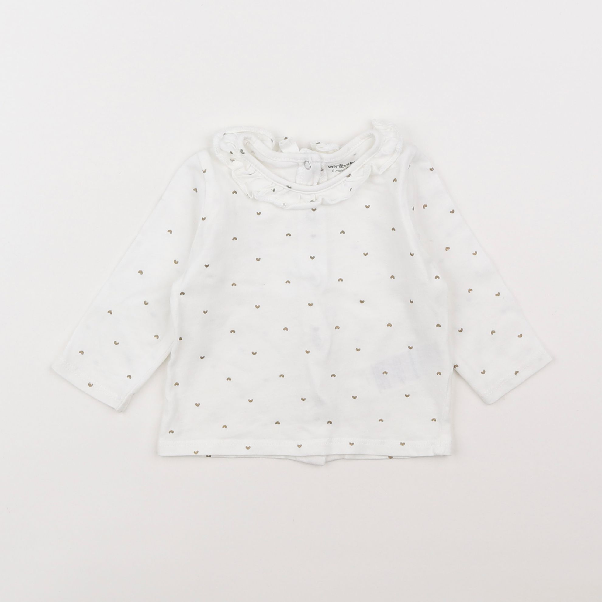 Vertbaudet - tee-shirt blanc - 6 mois