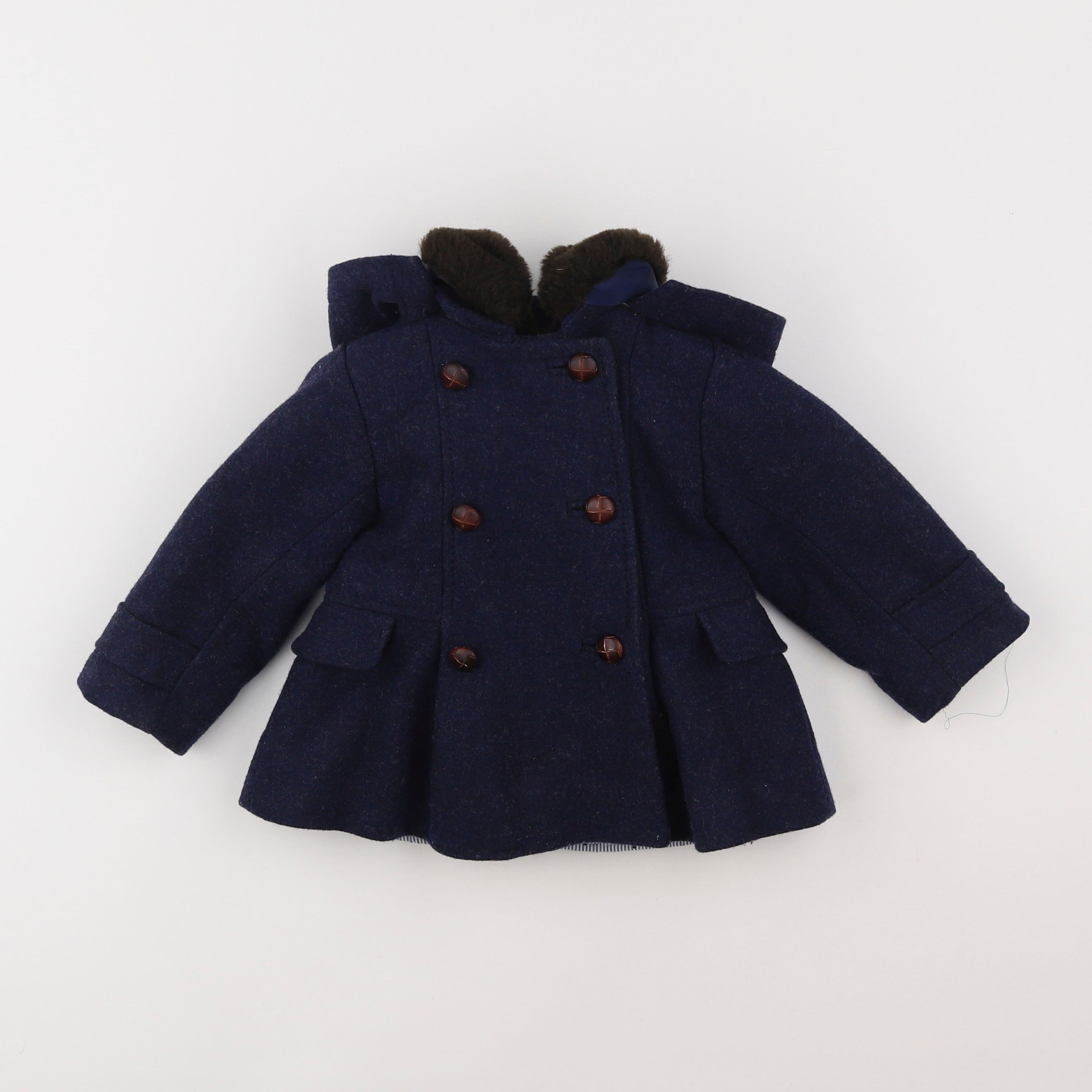 Jacadi - manteau bleu - 12 mois