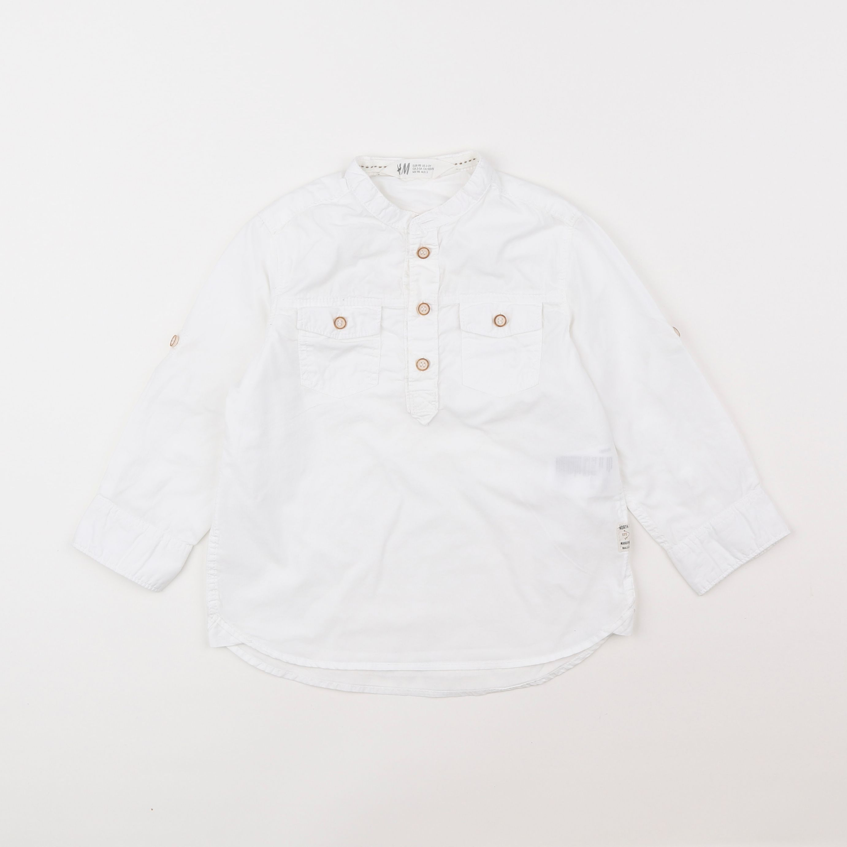 H&M - chemise blanc - 2/3 ans