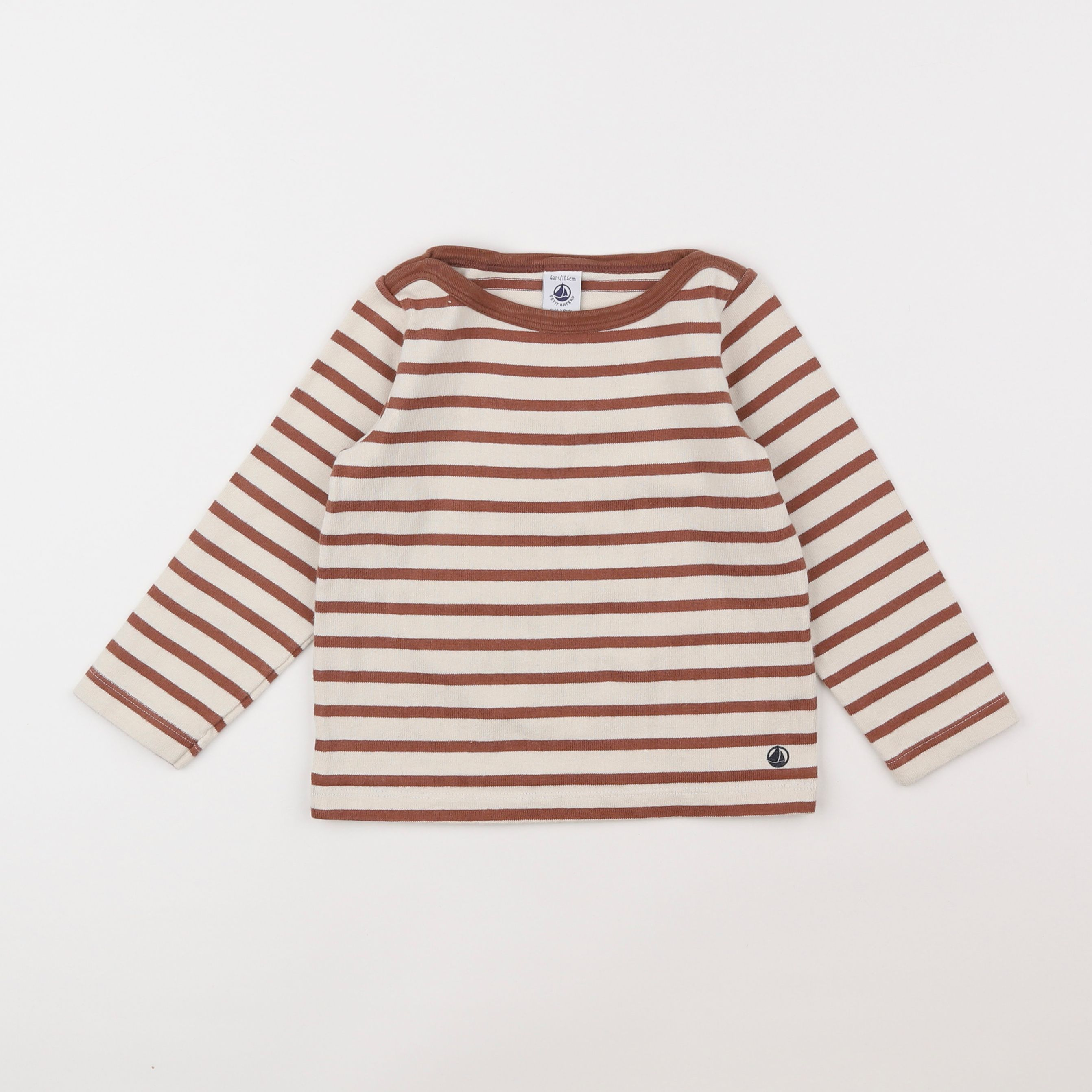 Petit Bateau - tee-shirt marron - 4 ans