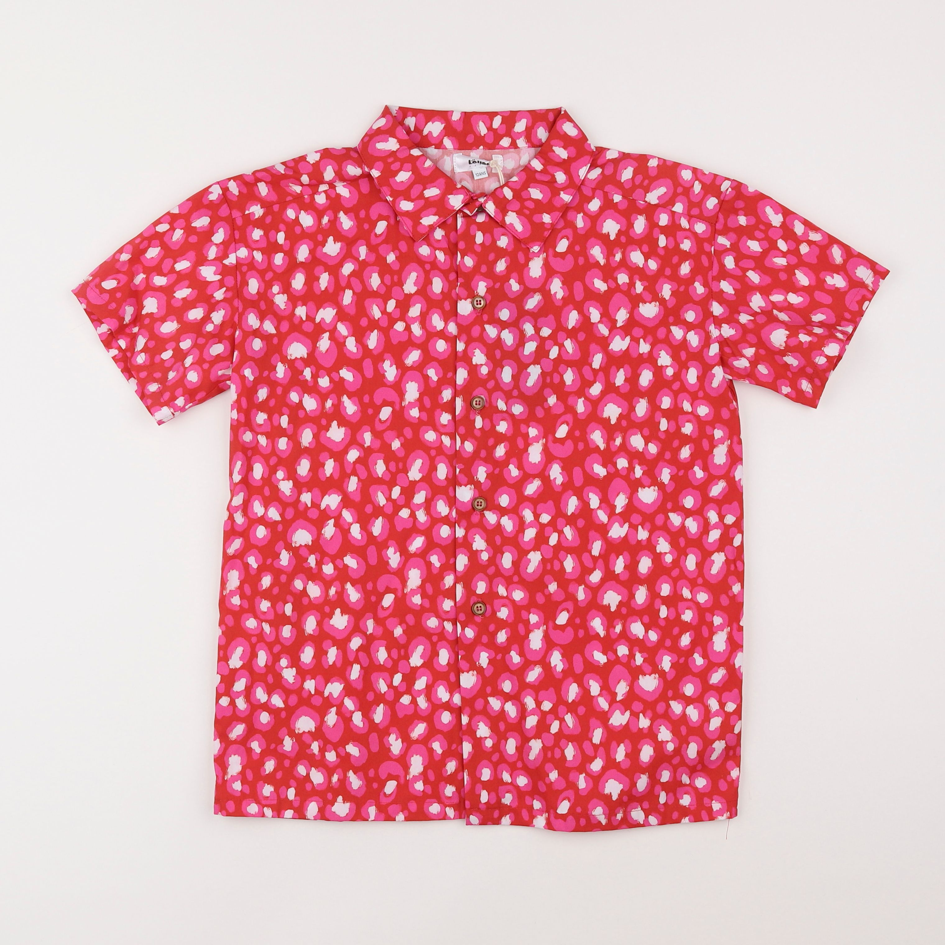 Lours - chemise rose, rouge - 12 ans