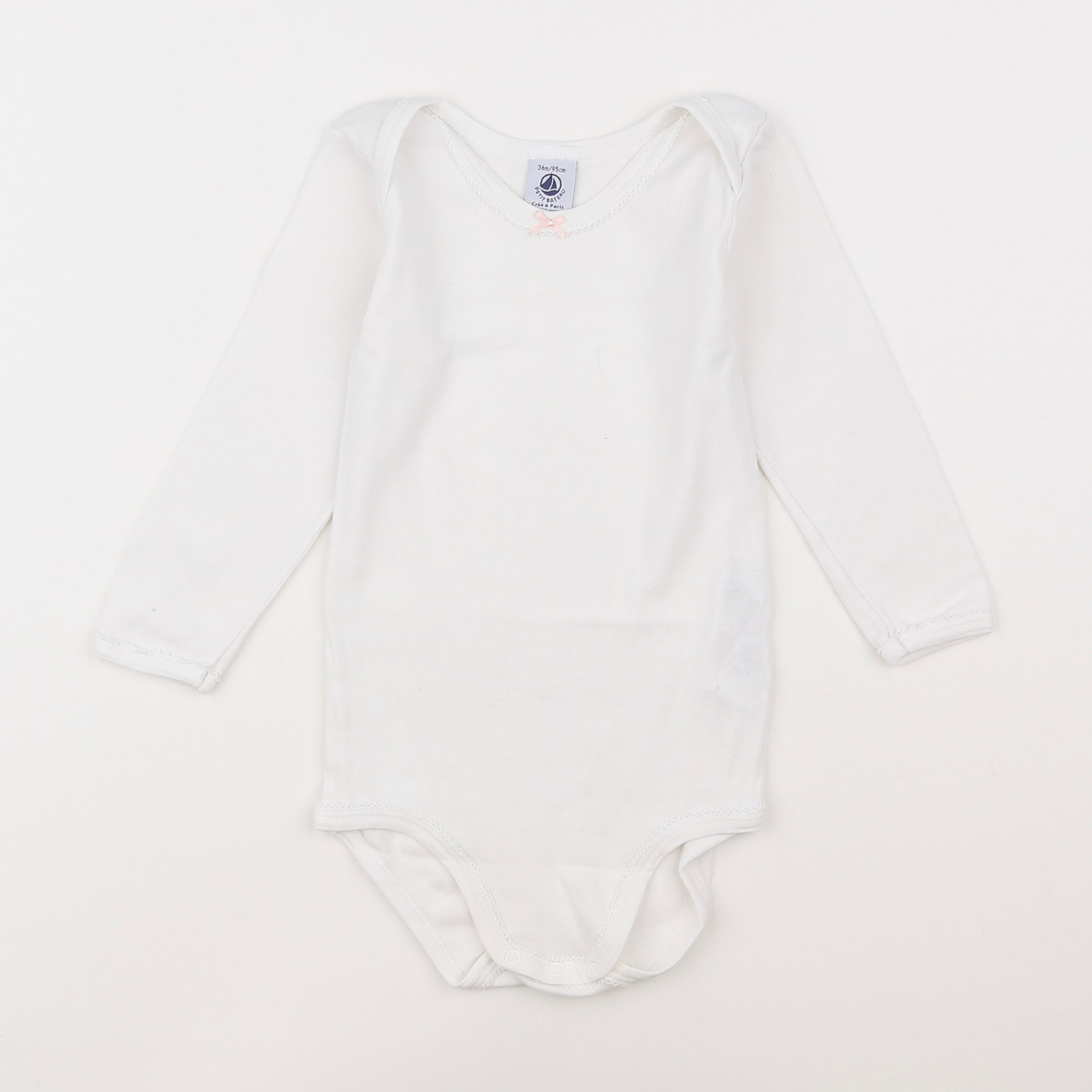 Petit Bateau - body blanc - 3 ans