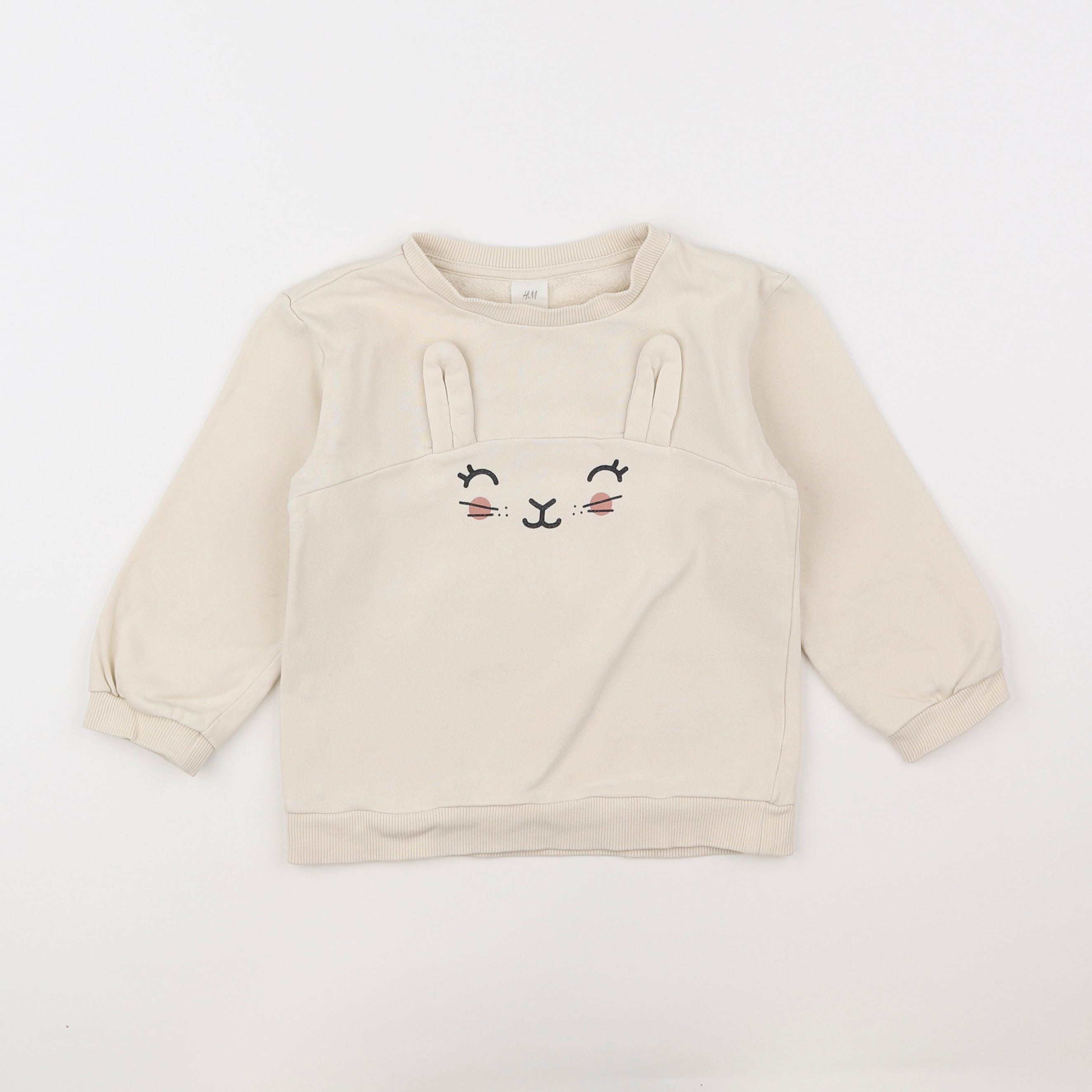 H&M - sweat beige - 2/3 ans