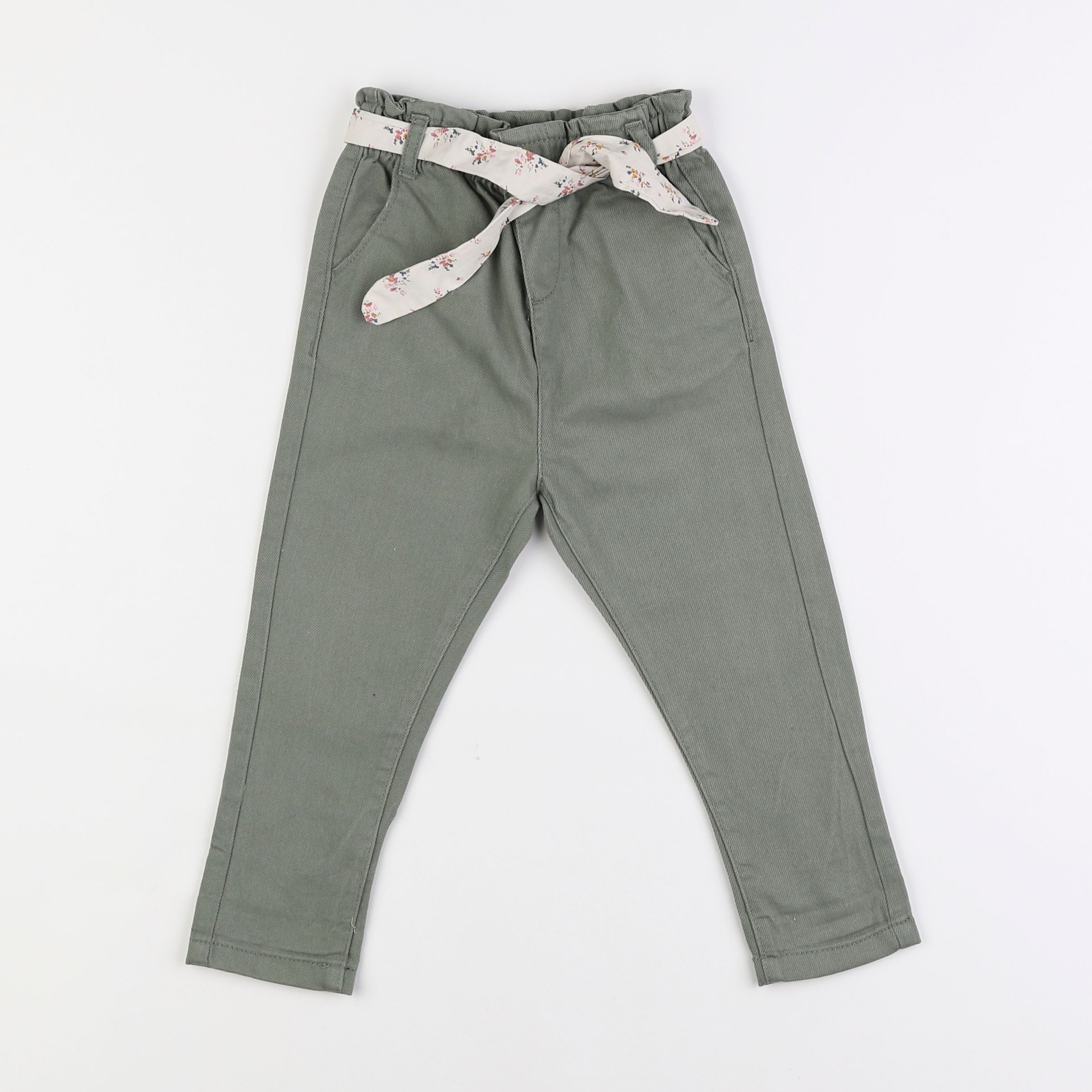 Vertbaudet - pantalon vert - 2 ans