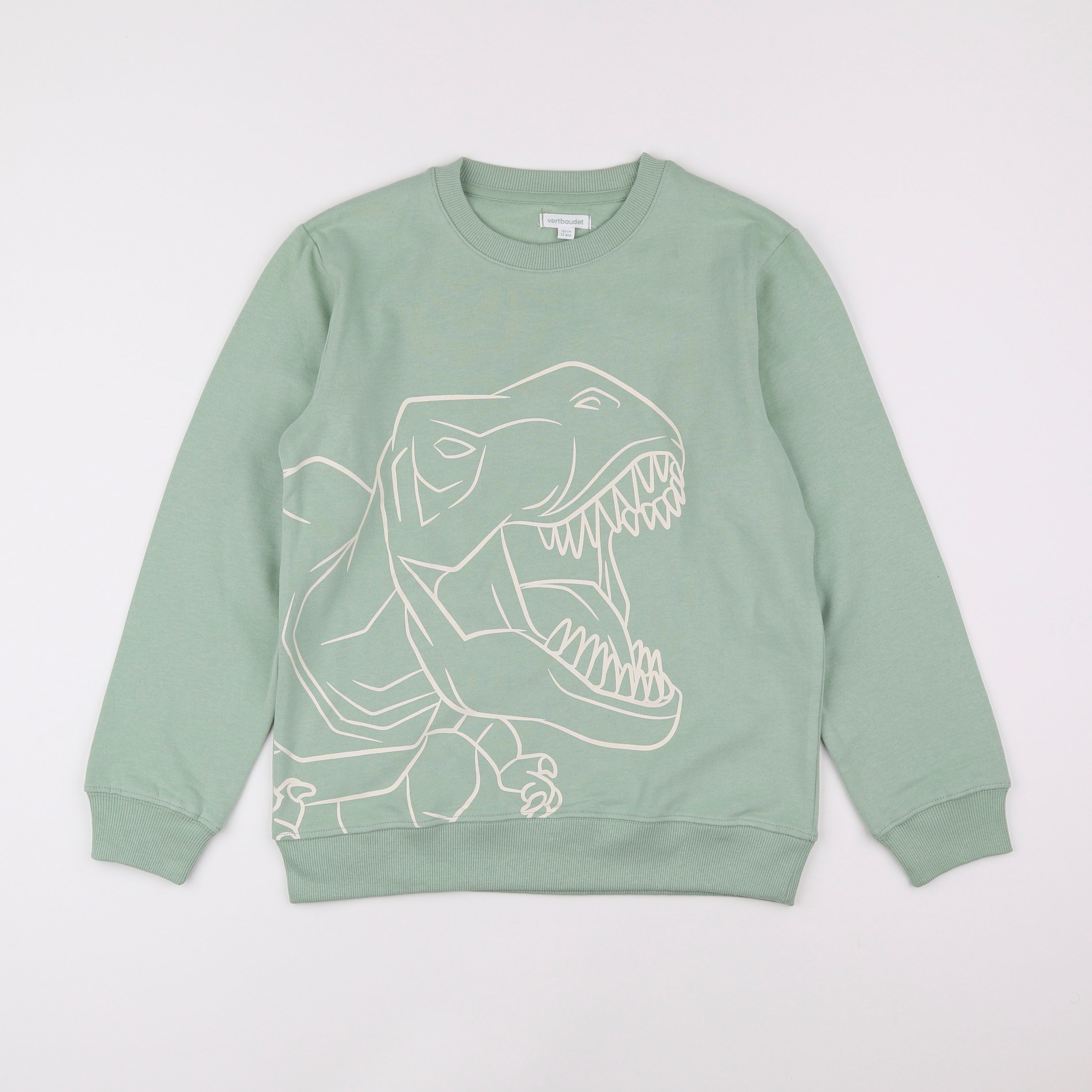 Vertbaudet - sweat vert - 12 ans