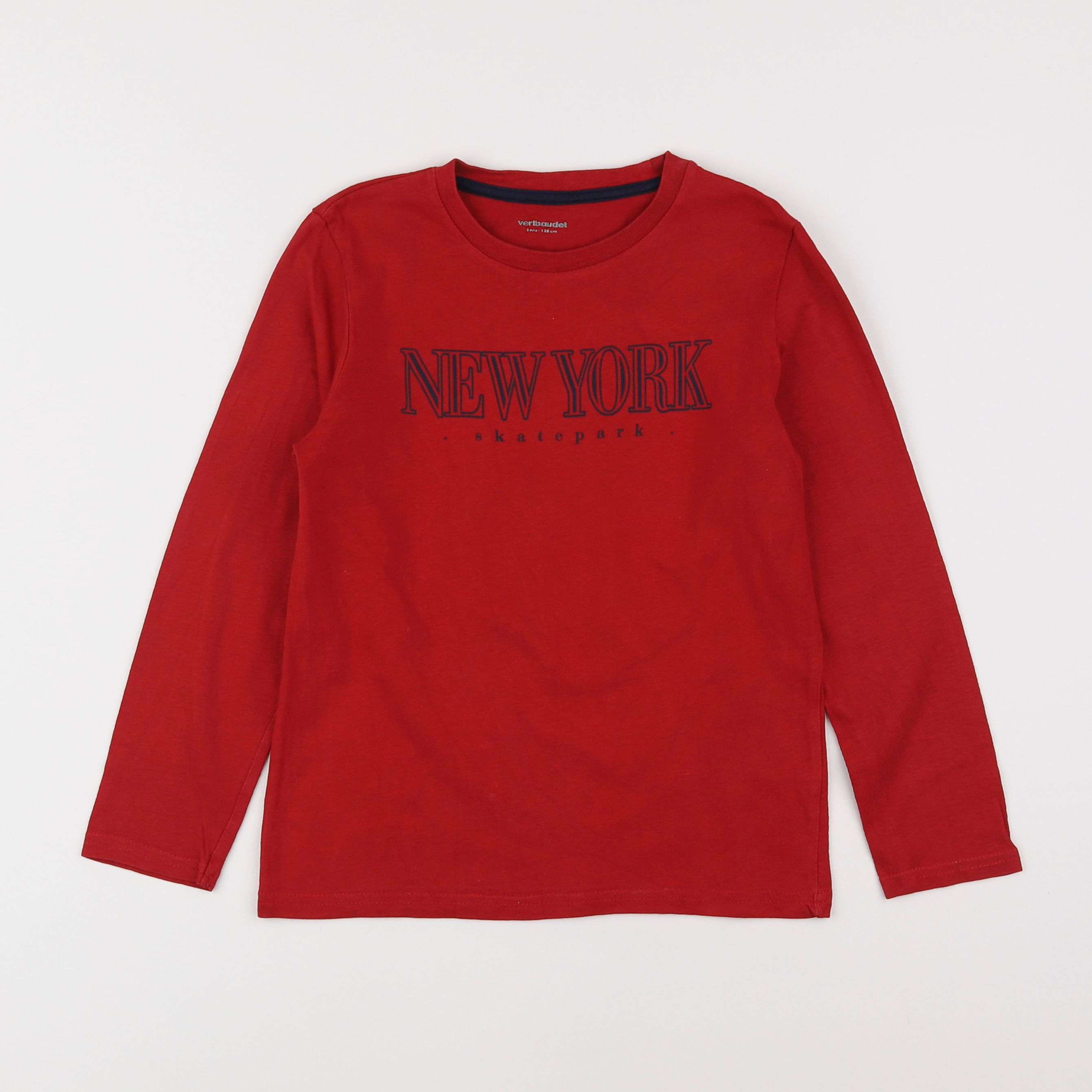 Vertbaudet - tee-shirt rouge - 8 ans