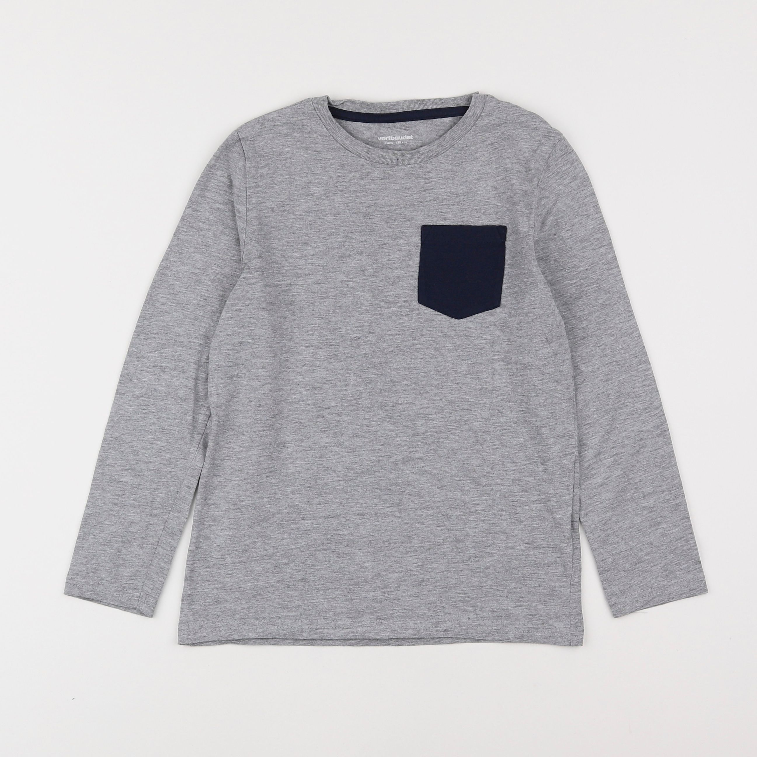 Vertbaudet - tee-shirt gris - 8 ans