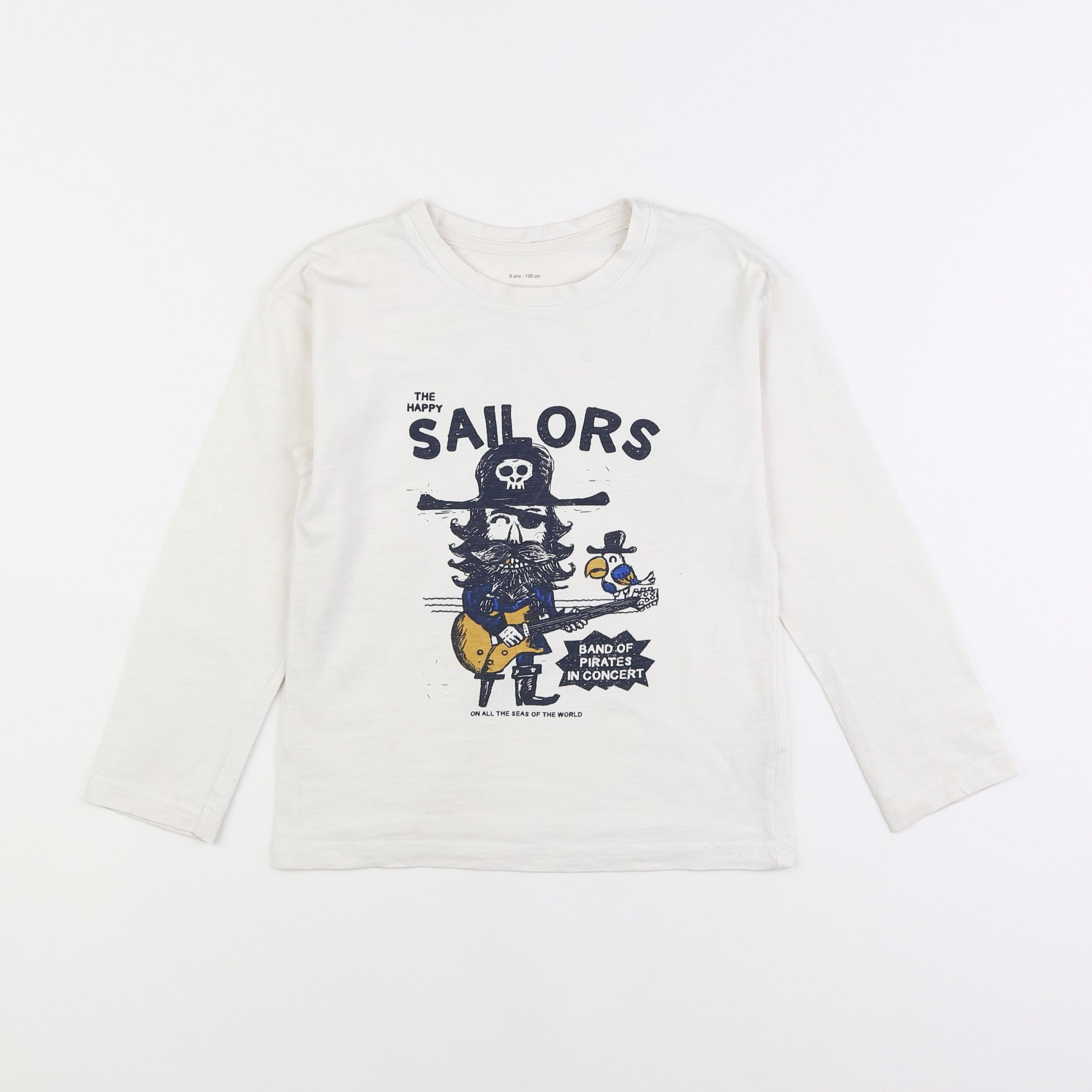 Vertbaudet - tee-shirt blanc - 8 ans