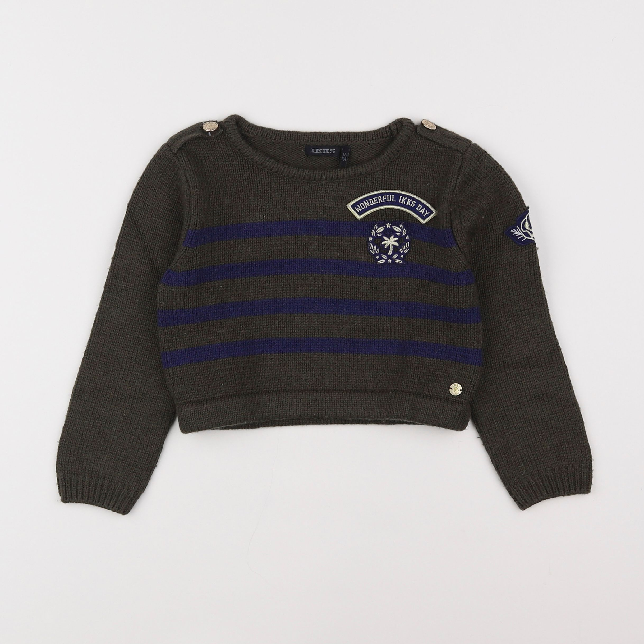 IKKS - pull court marron, or - 4 ans